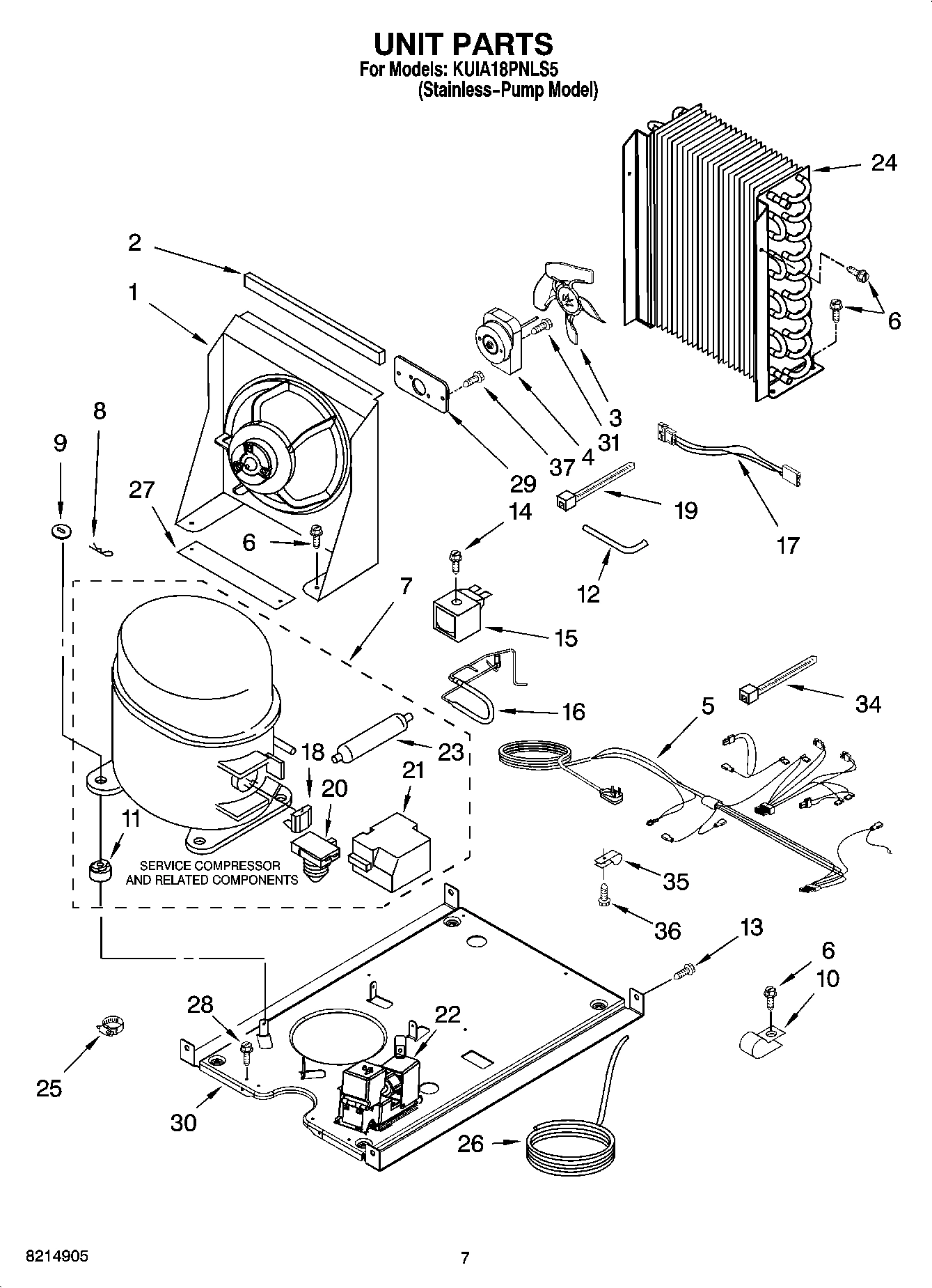 05 - UNIT PARTS, OPTIONAL PARTS (NOT INCLUDED)