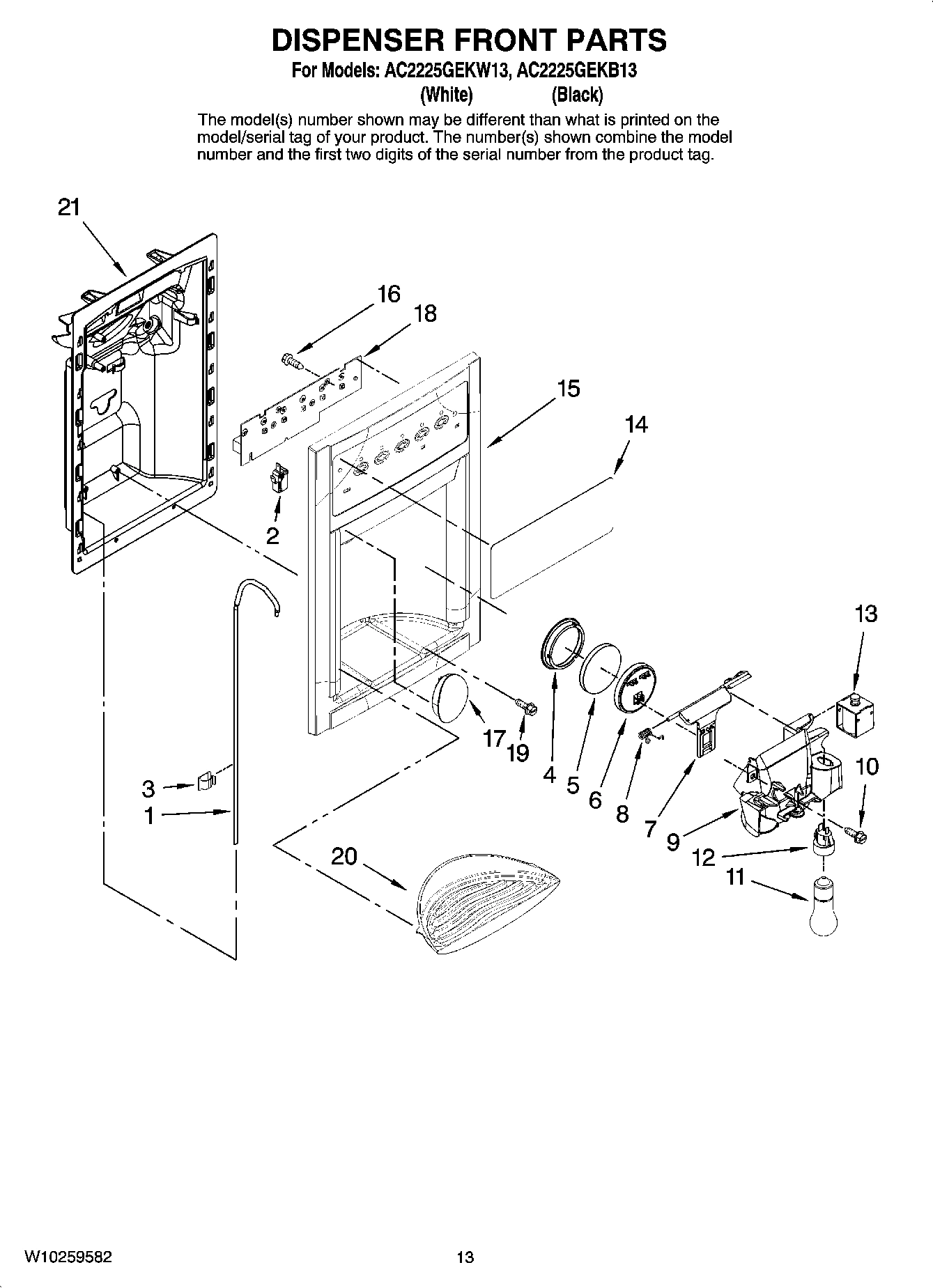 08 - DISPENSER FRONT PARTS