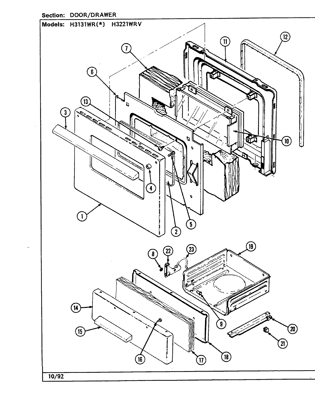 02 - DOOR/DRAWER (H3131WRx, H3221WRV)