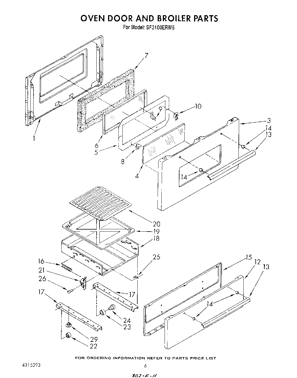 05 - OVEN DOOR AND BROILER