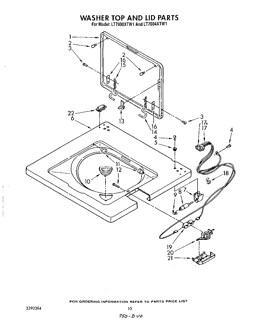 07 - WASHER TOP AND LID