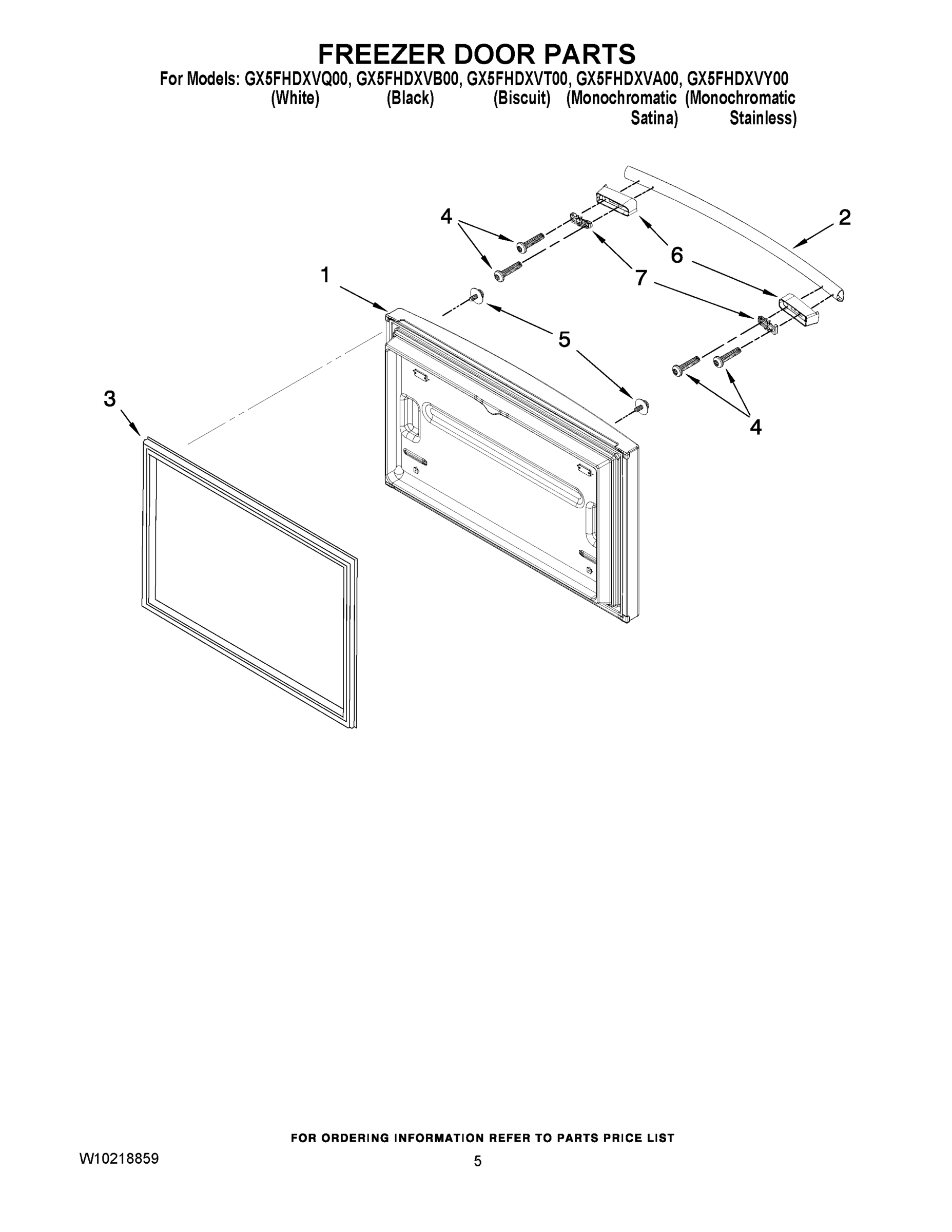 03 - FREEZER DOOR PARTS