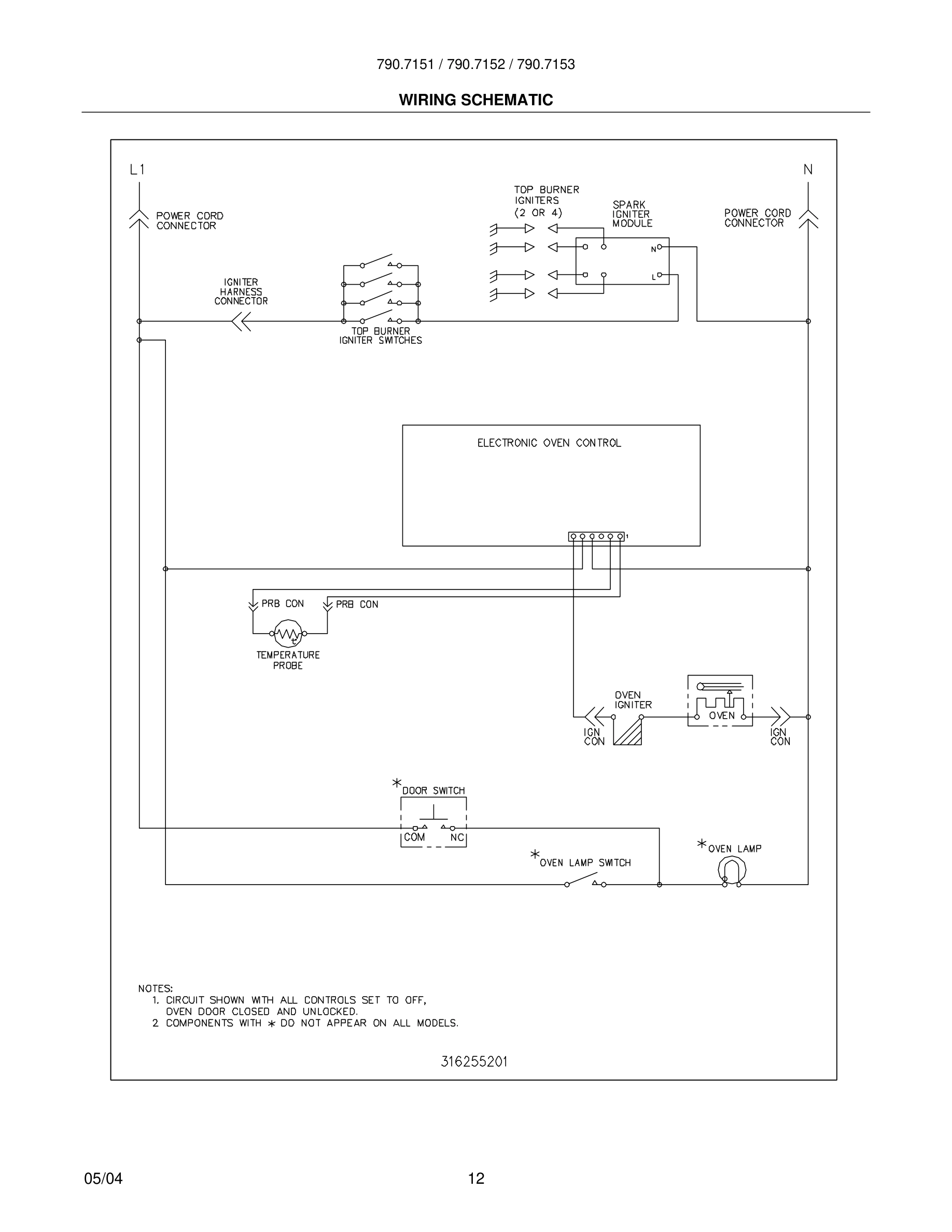 12 - WIRING SCHEMATIC