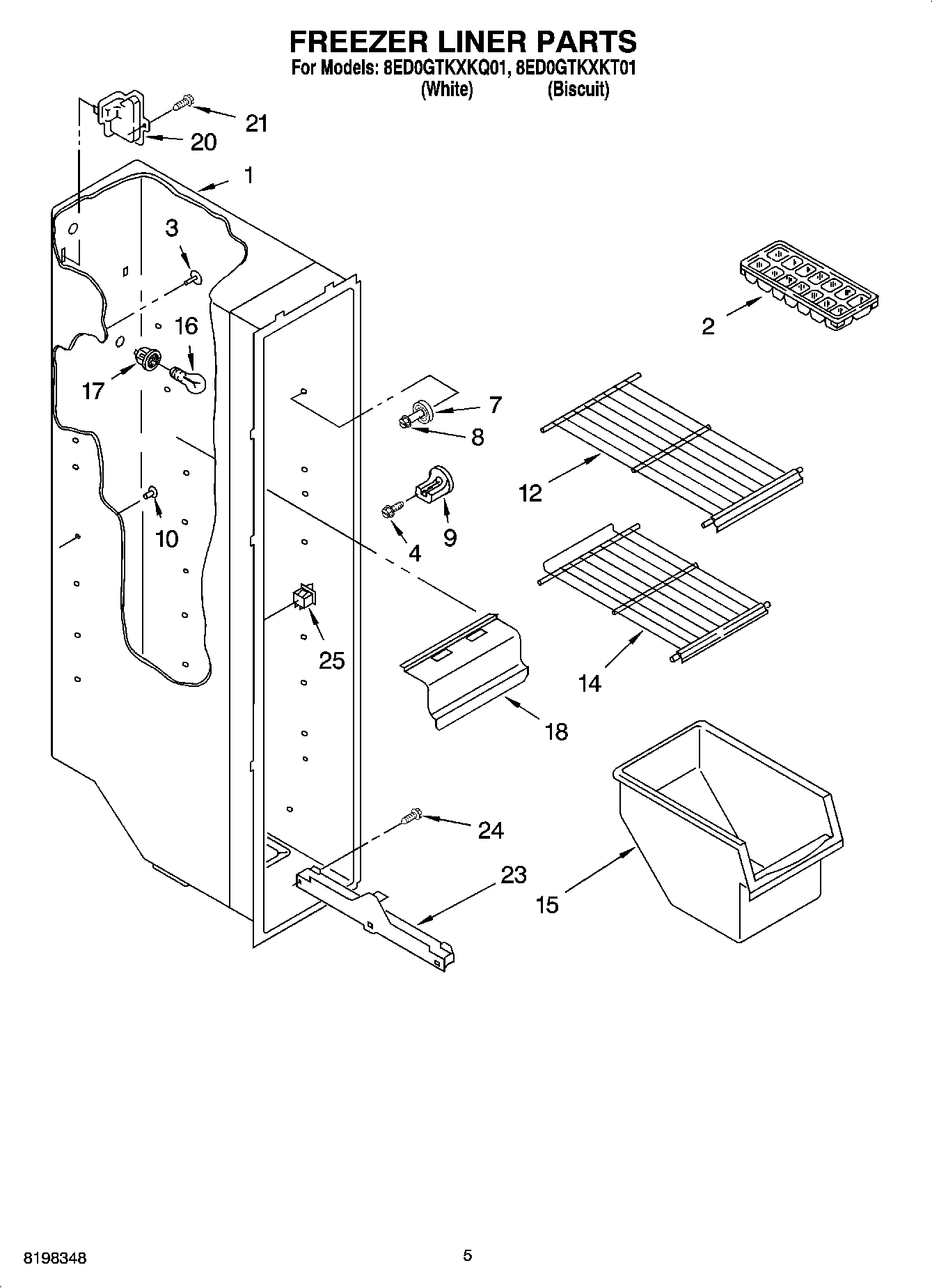 03 - FREEZER LINER PARTS
