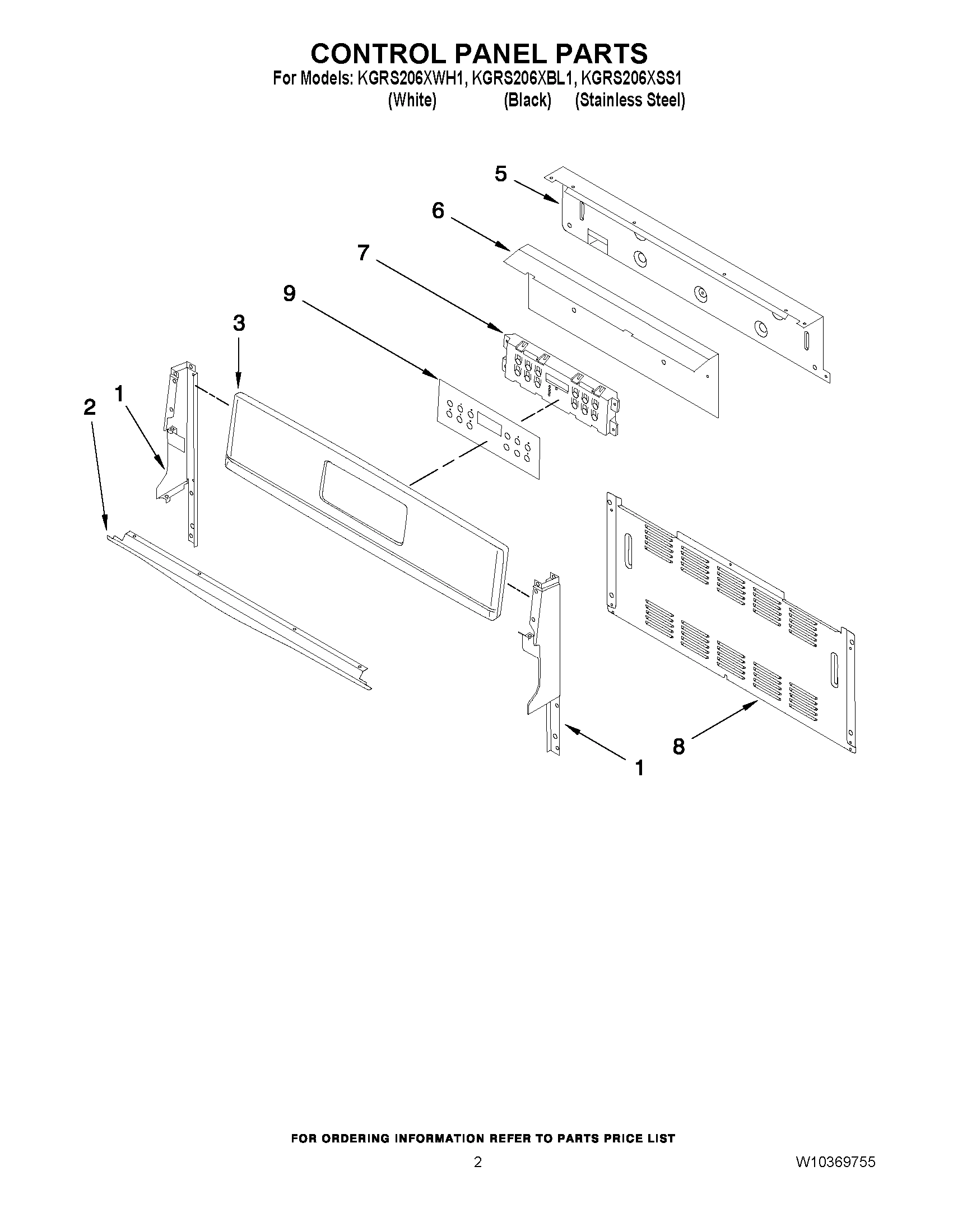 02 - CONTROL PANEL PARTS