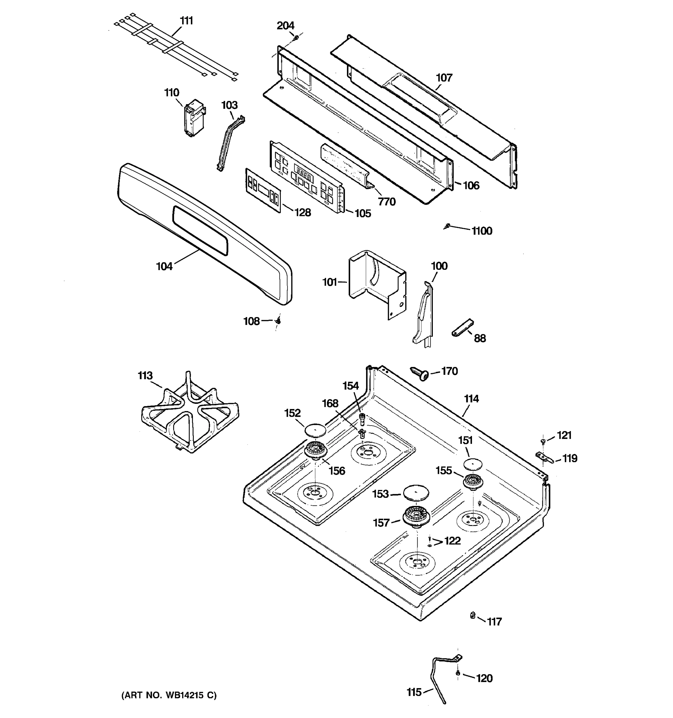 CONTROL PANEL & COOKTOP