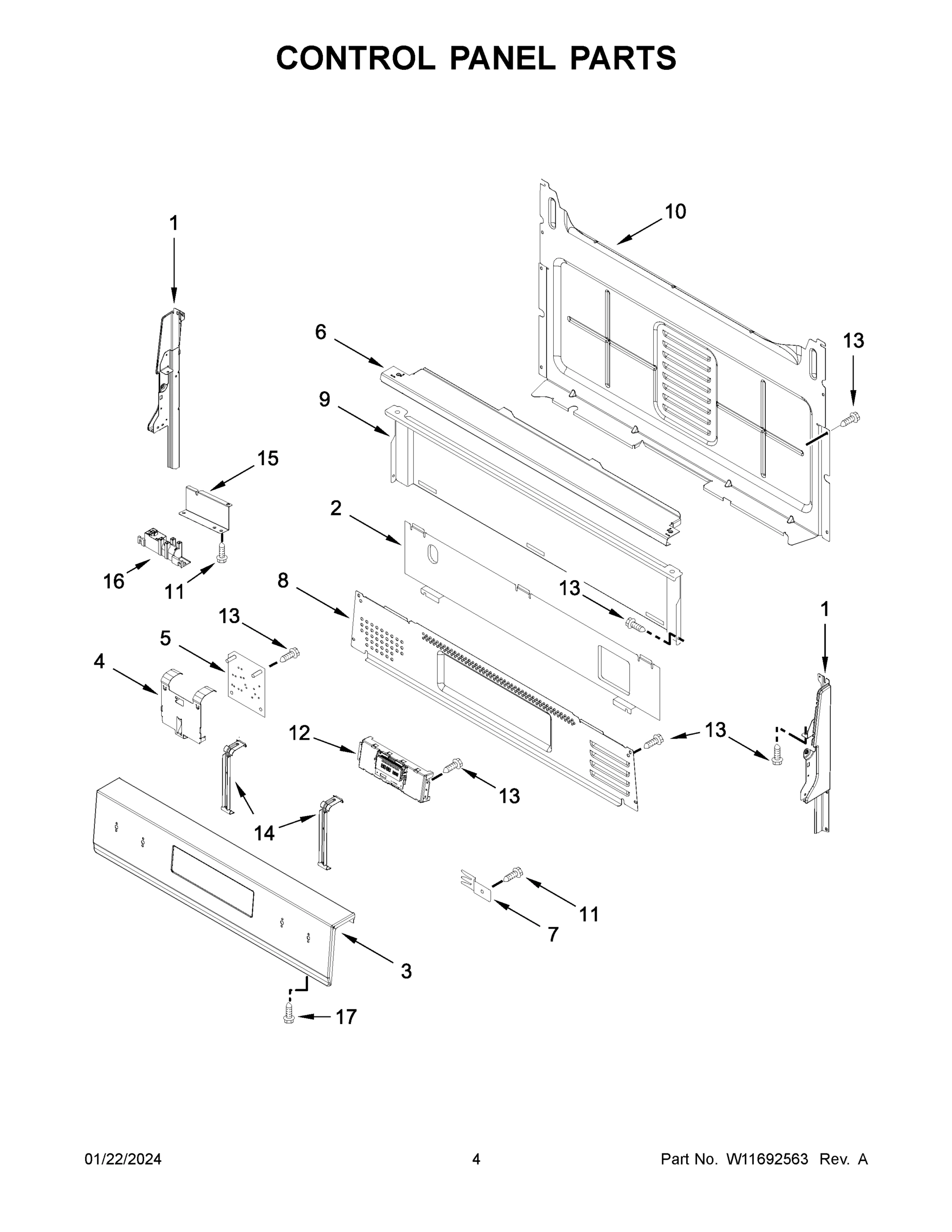 03 - CONTROL PANEL PARTS