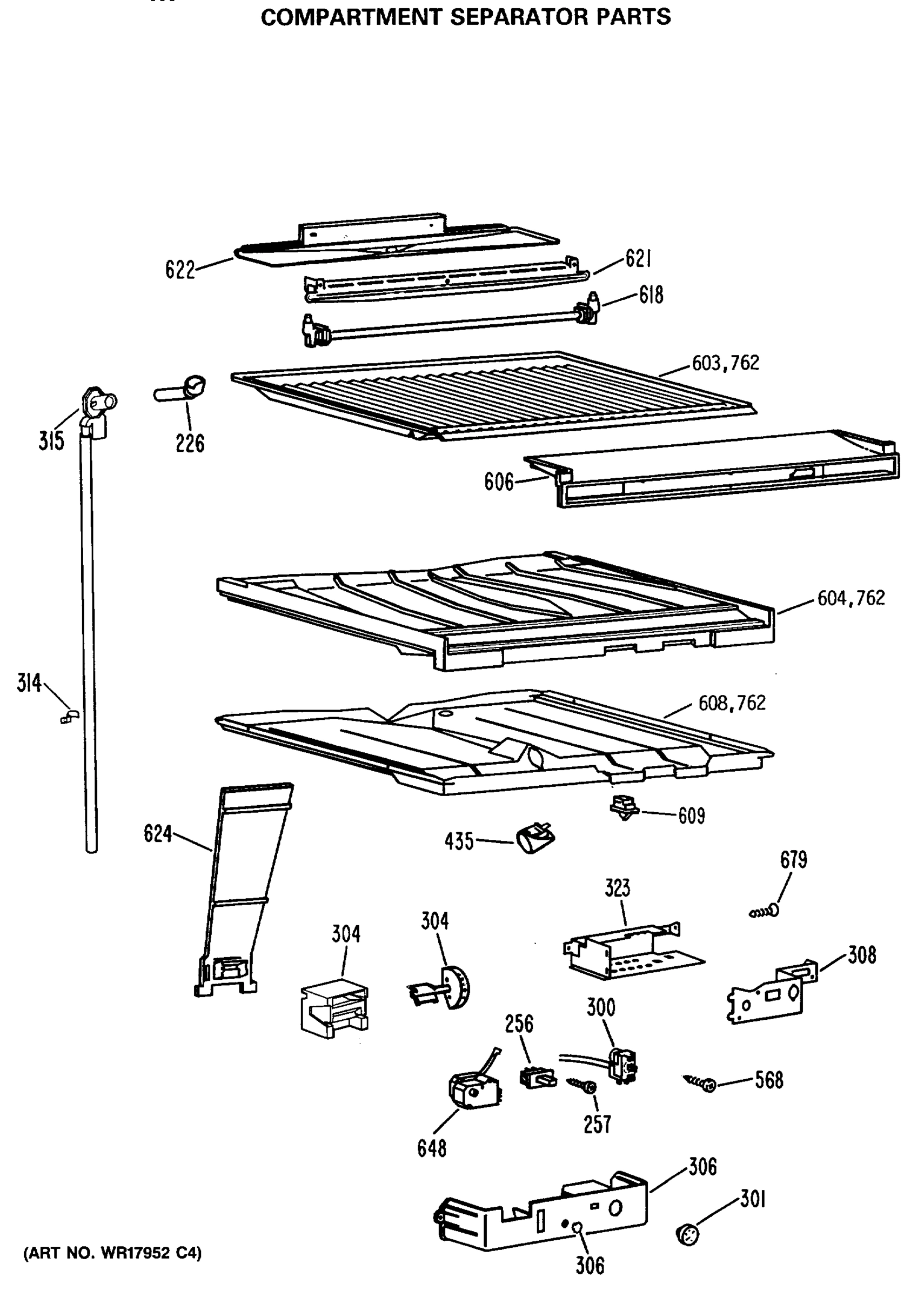 COMPARTMENT SEPARATOR PARTS
