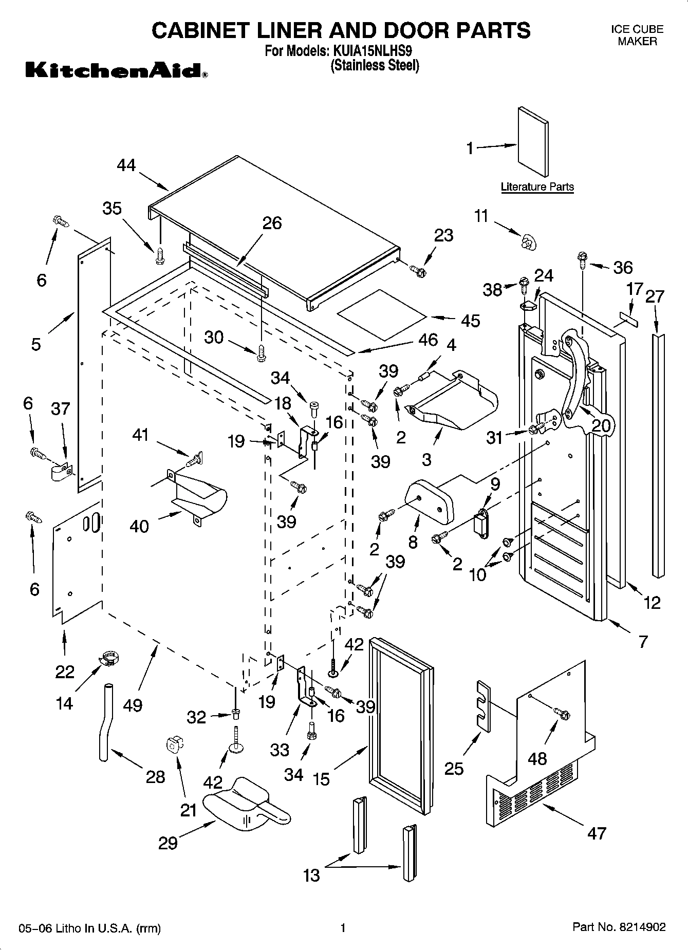 01 - CABINET LINER AND DOOR PARTS