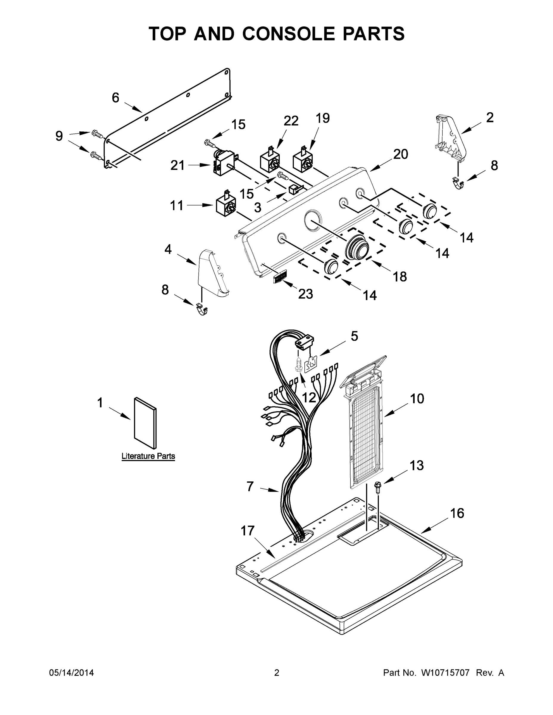 02 - TOP AND CONSOLE PARTS