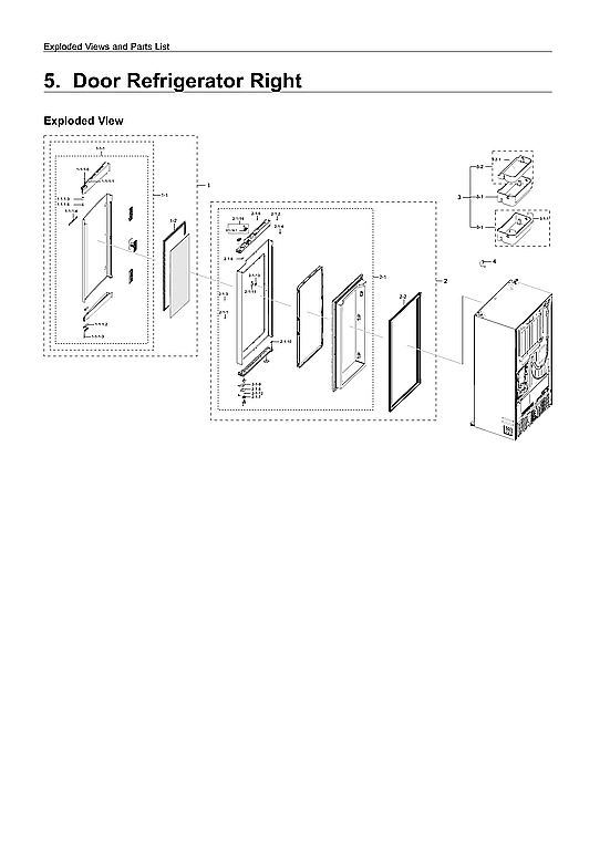 Right Refrigerator Door Parts