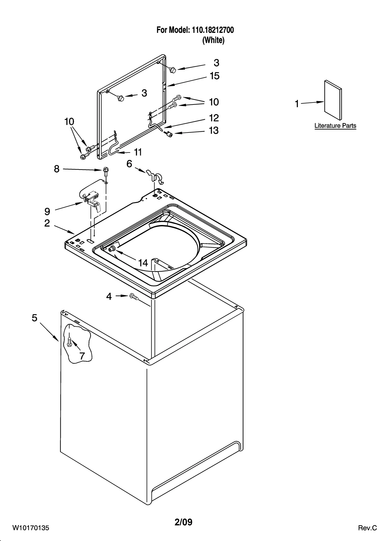 TOP AND CABINET PARTS