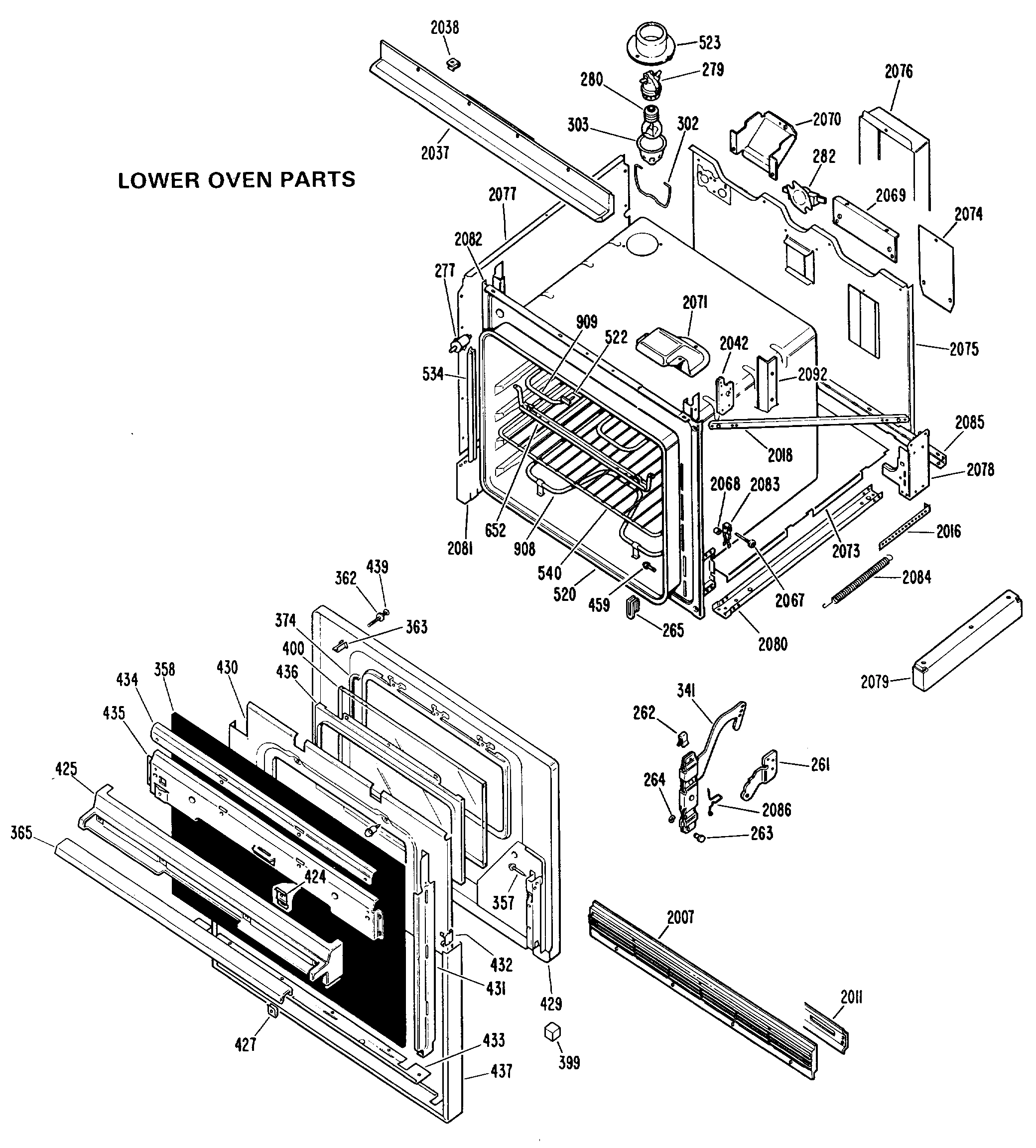 LOWER OVEN PARTS