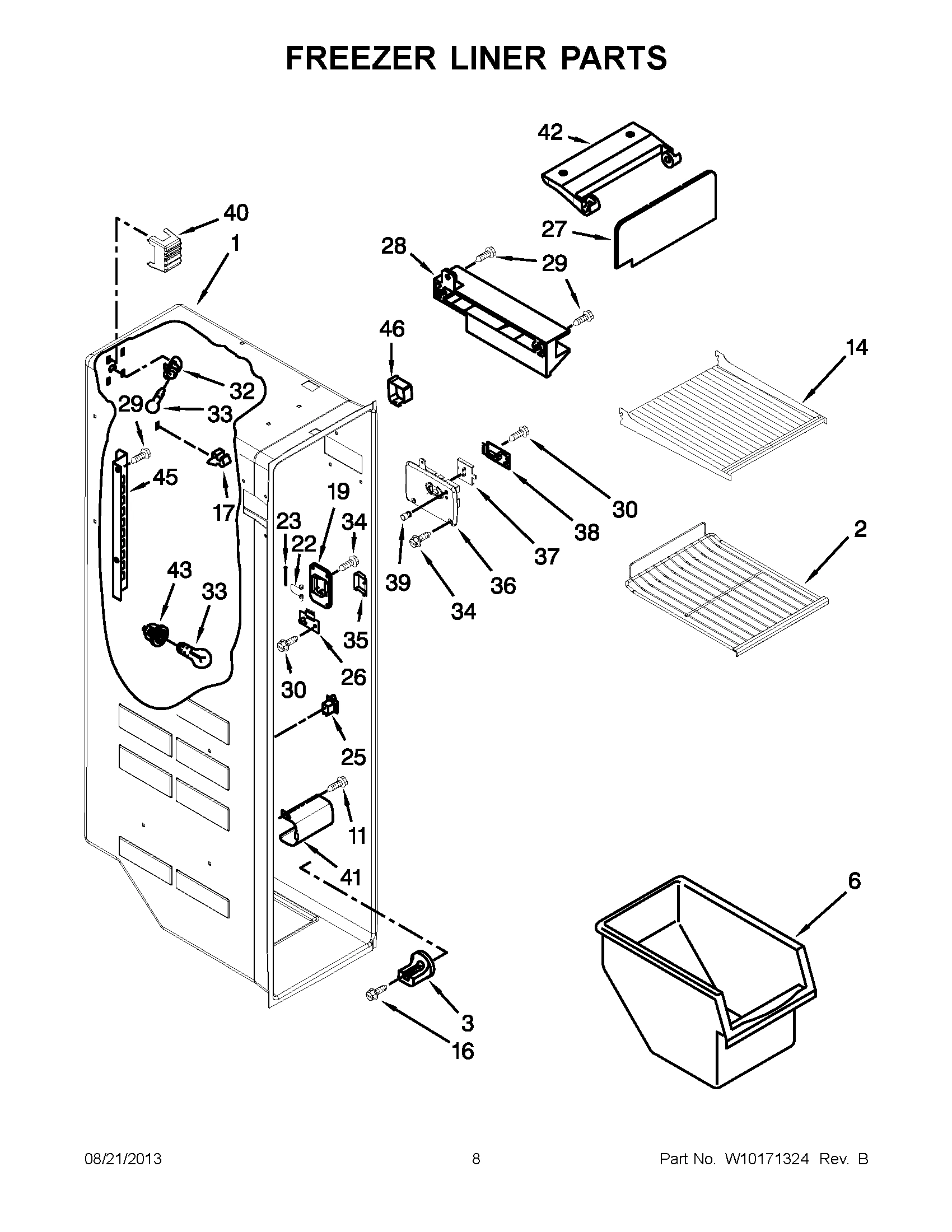 05 - FREEZER LINER PARTS