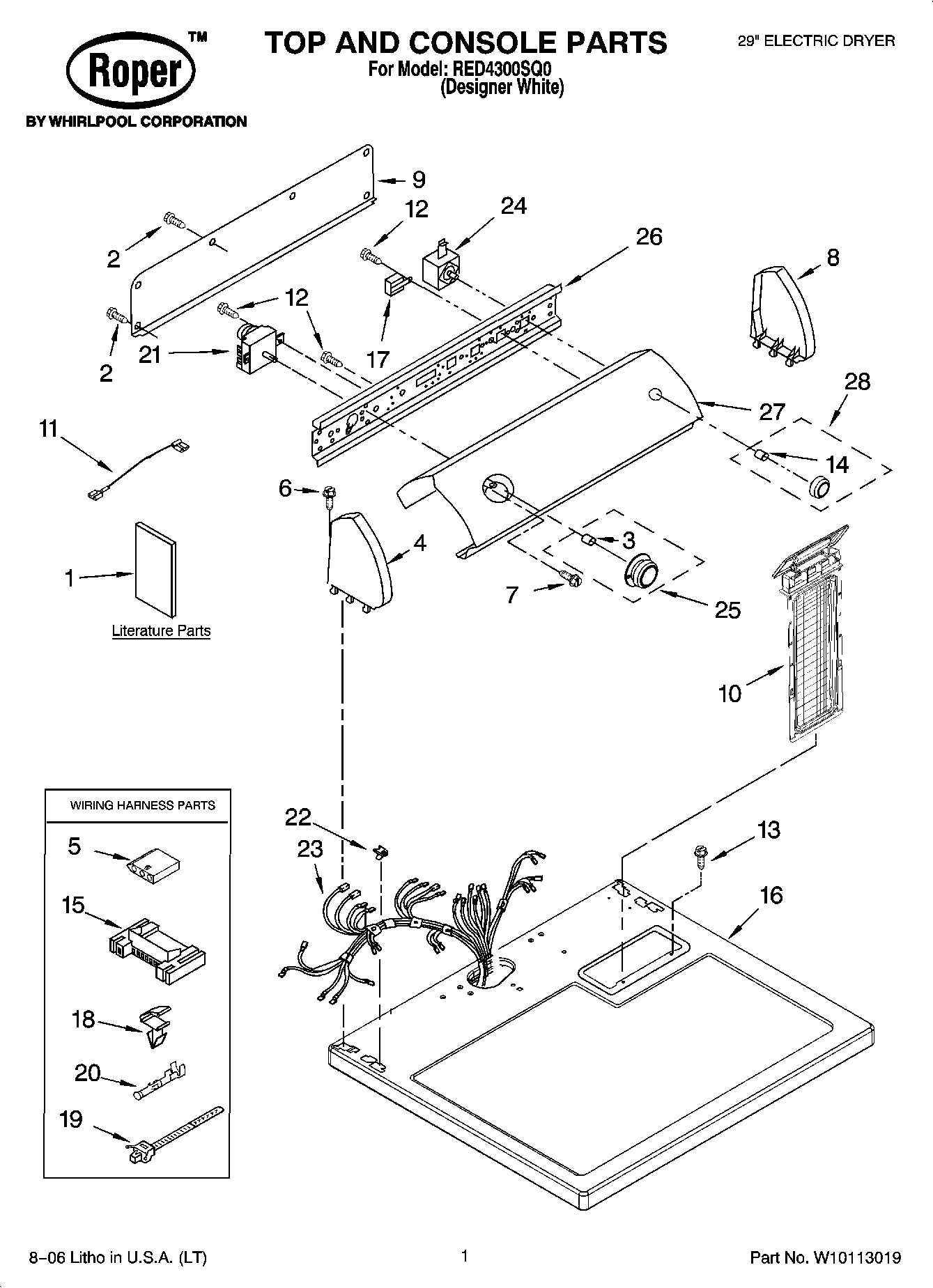 01 - TOP AND CONSOLE PARTS