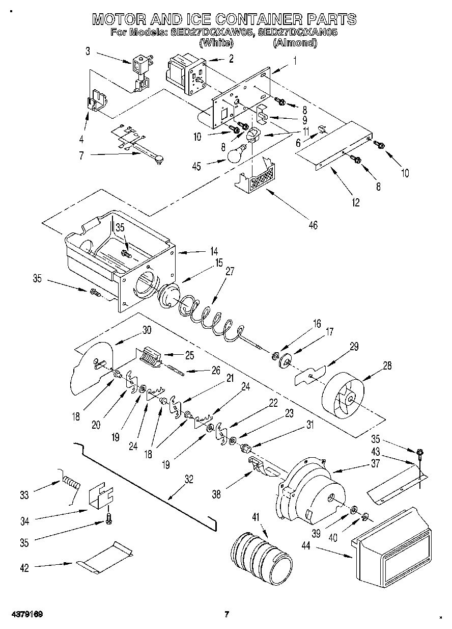 05 - MOTOR AND ICE CONTAINER