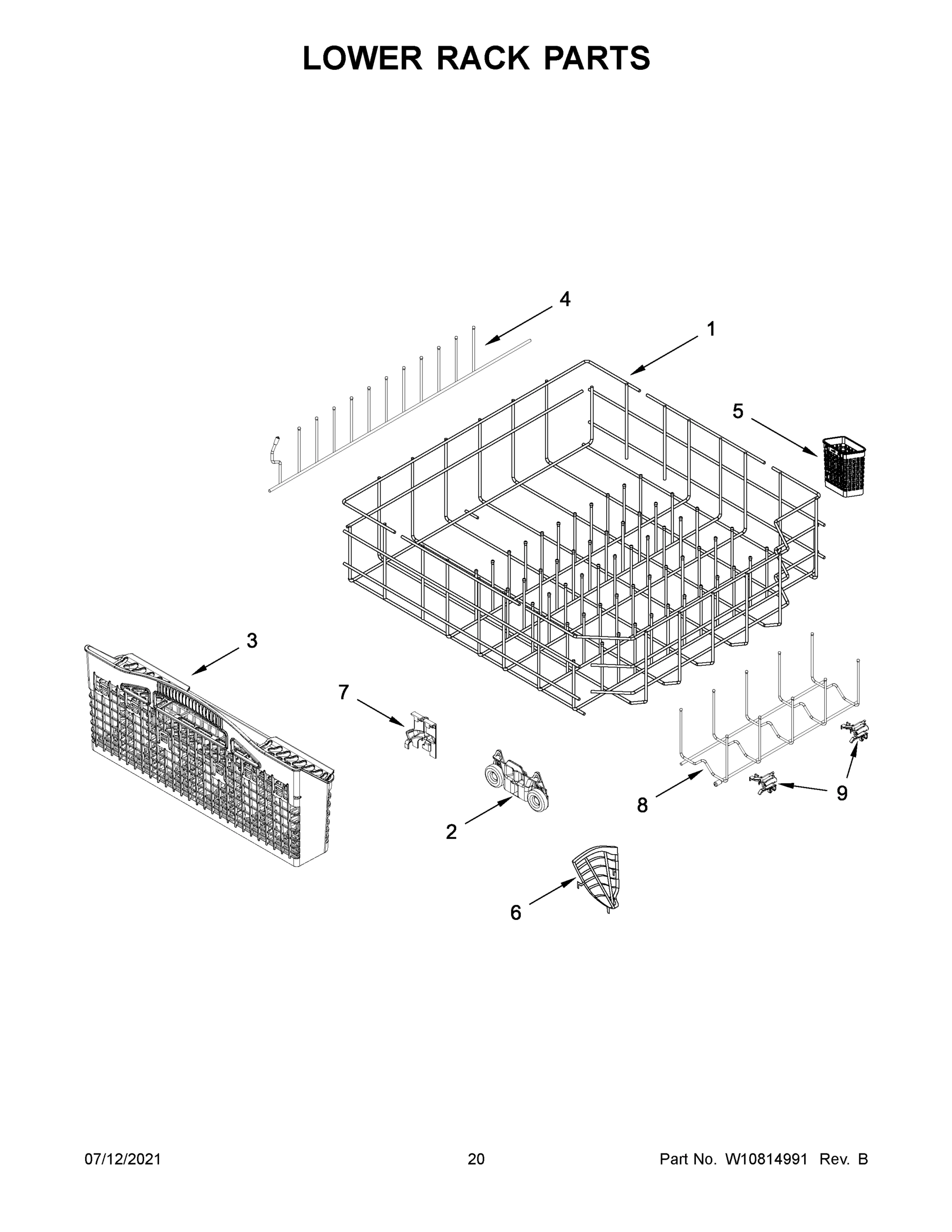 11 - LOWER RACK PARTS