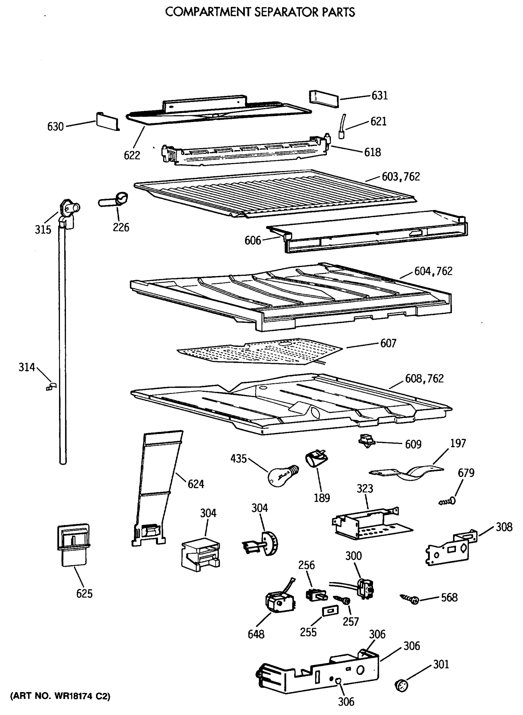 COMPARTMENT SEPARATOR PARTS