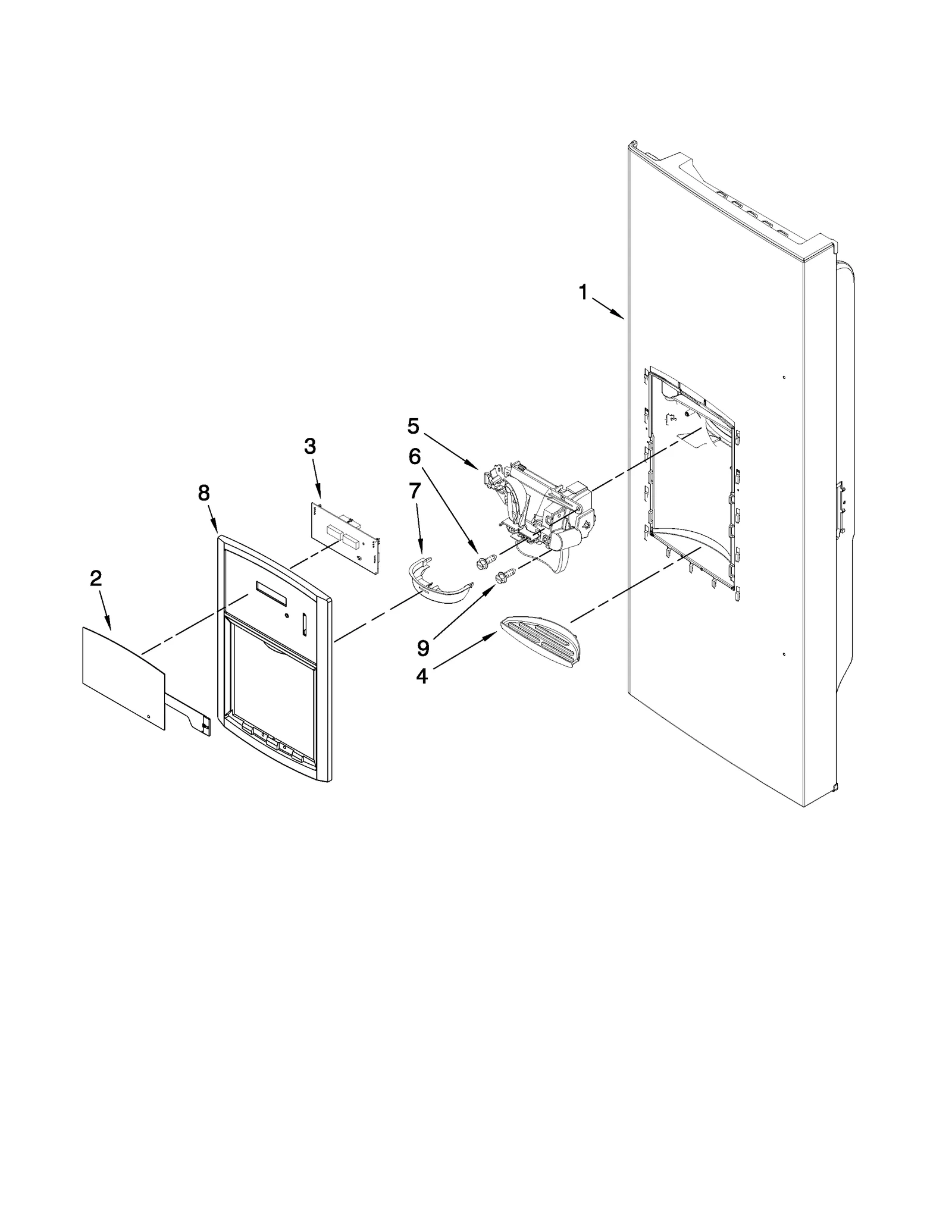 DISPENSER FRONT PARTS