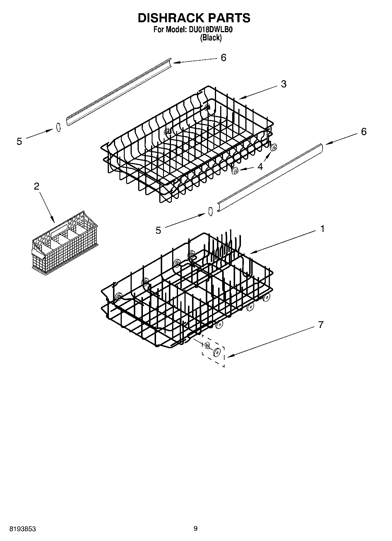 06 - DISHRACK PARTS, OPTIONAL PARTS (NOT INCLUDED)