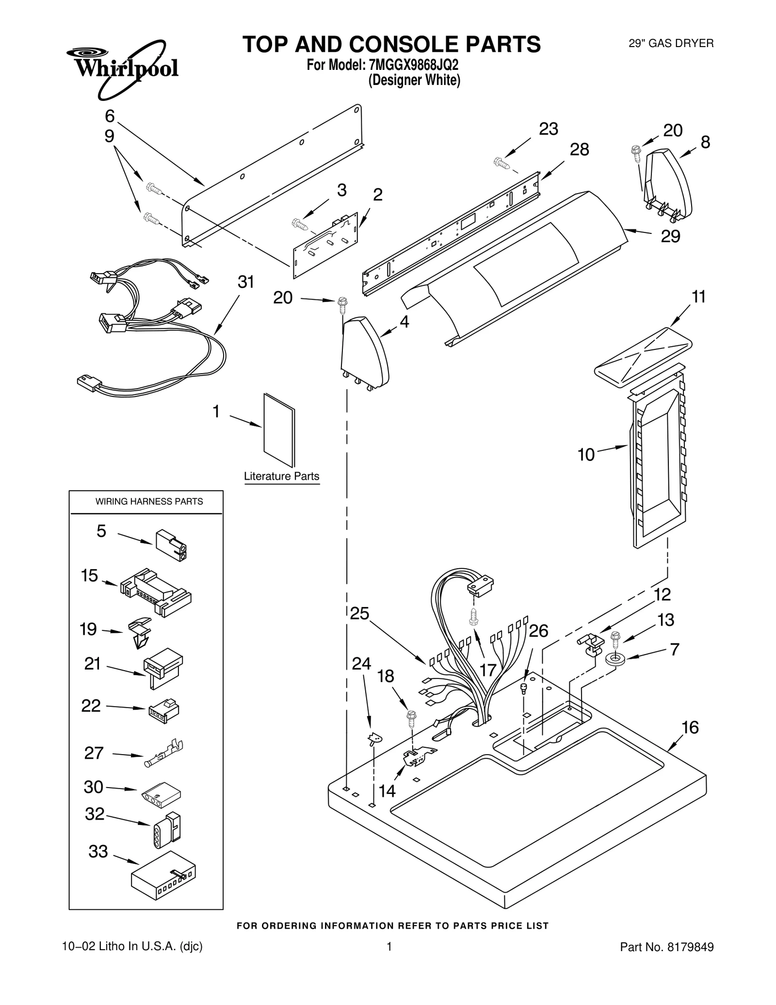 TOP AND CONSOLE PARTS