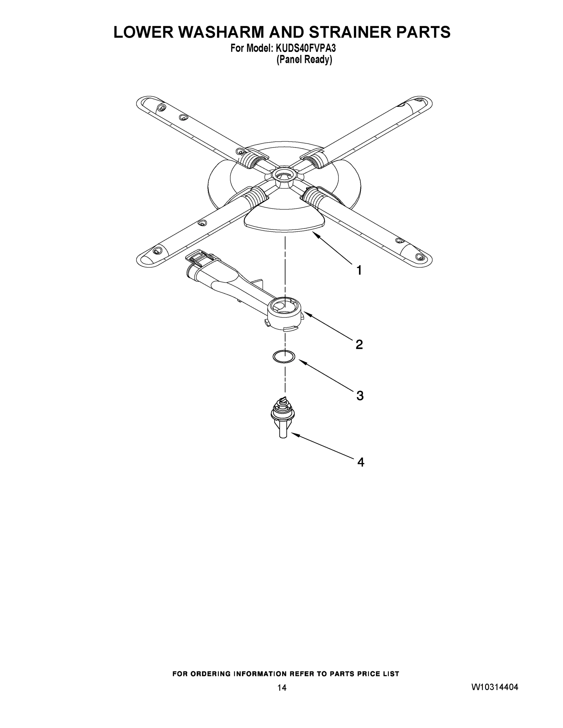 11 - LOWER WASHARM AND STRAINER PARTS