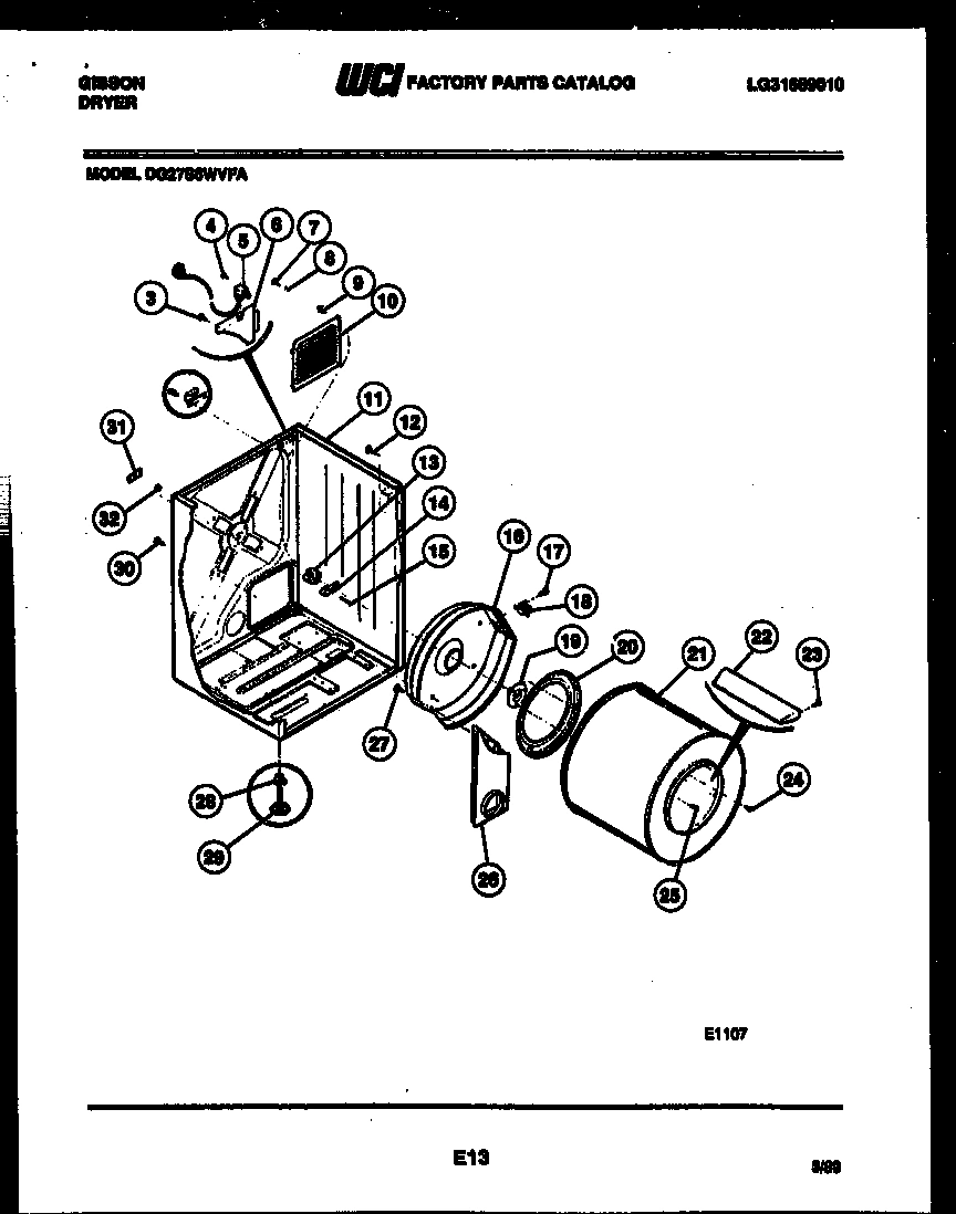 02 - CABINET AND COMPONENT PARTS
