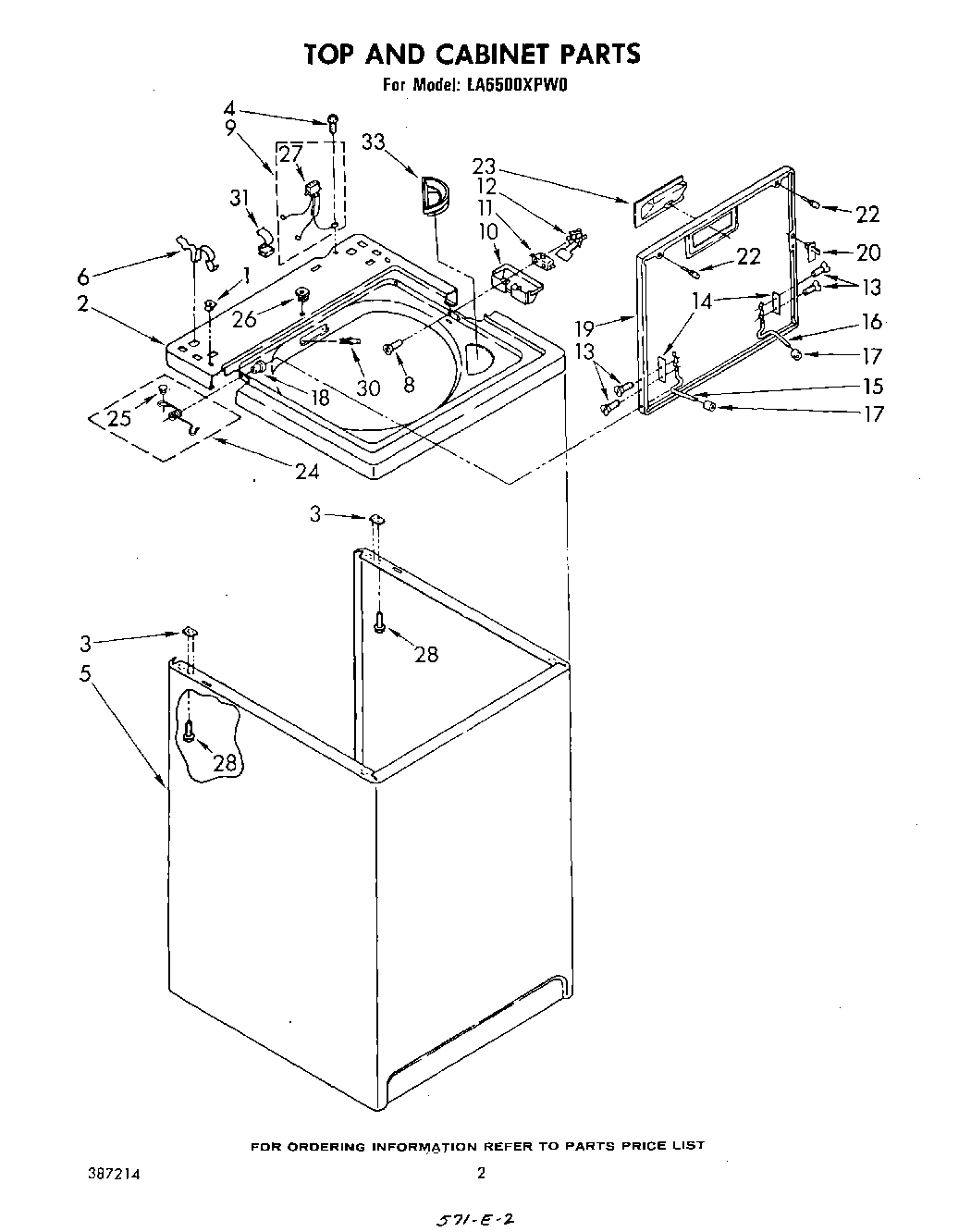 02 - TOP AND CABINET , LITERATURE AND OPTIONAL
