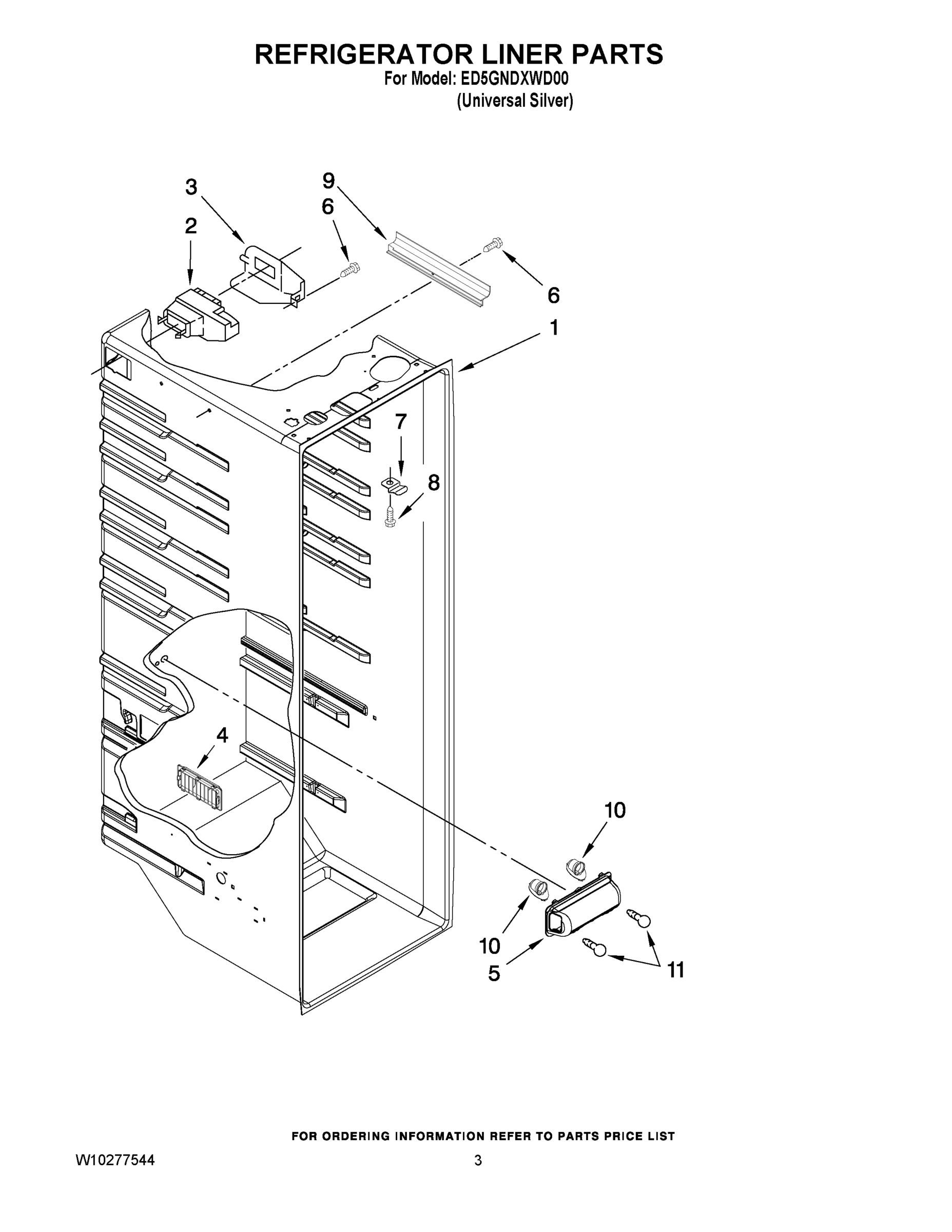 02 - REFRIGERATOR LINER PARTS