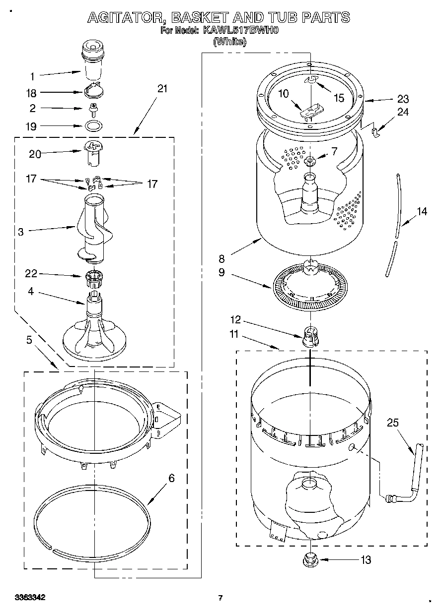 05 - AGITATOR, BASKET, AND TUB