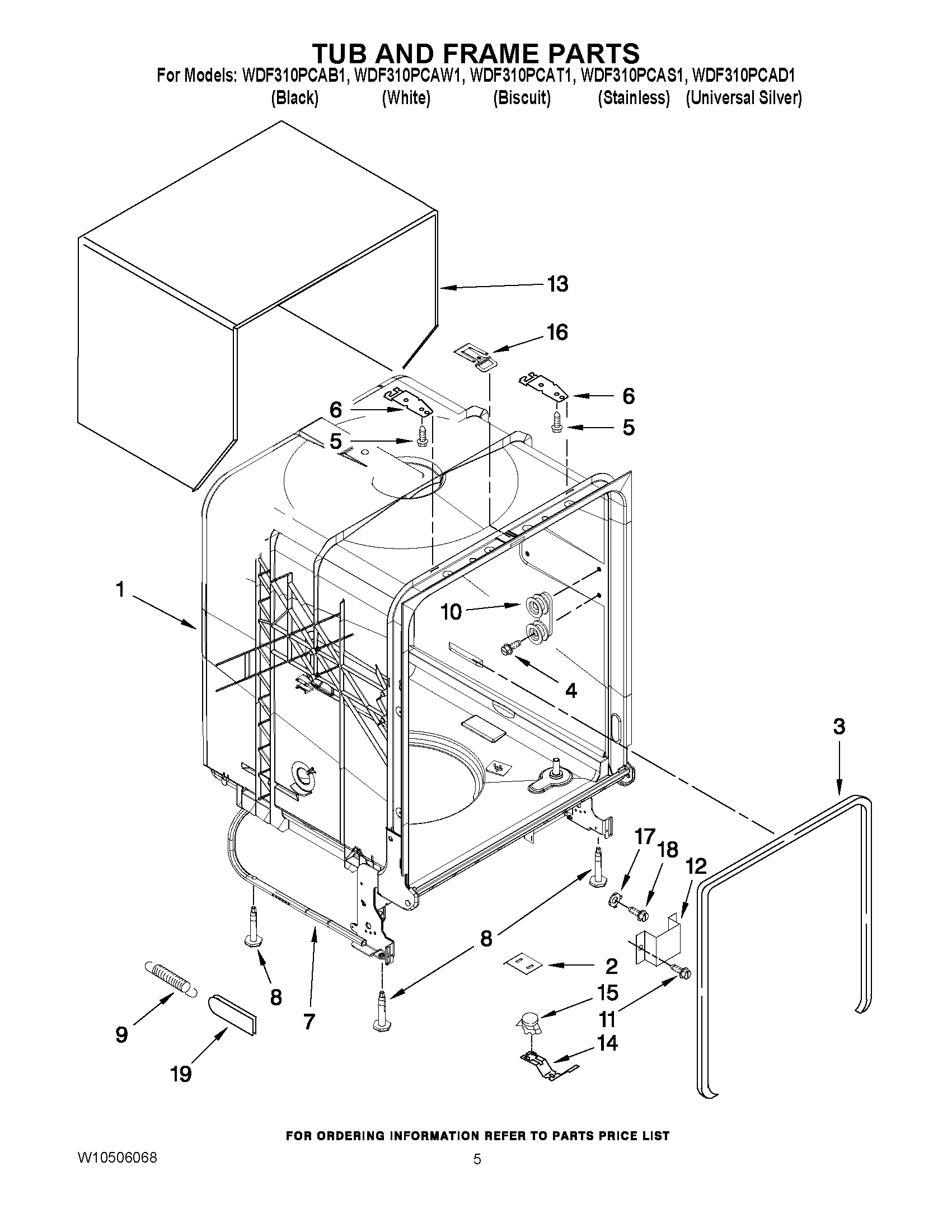 05 - TUB AND FRAME PARTS