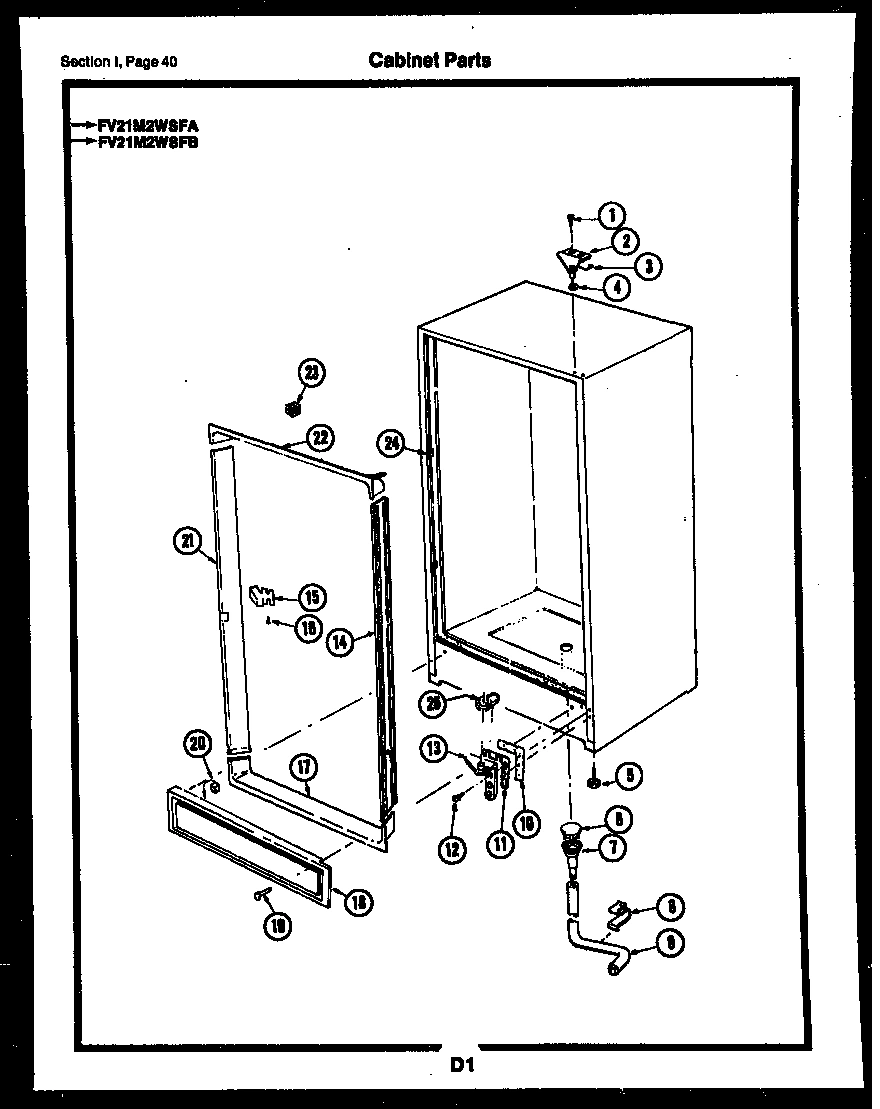 14 - CABINET PARTS