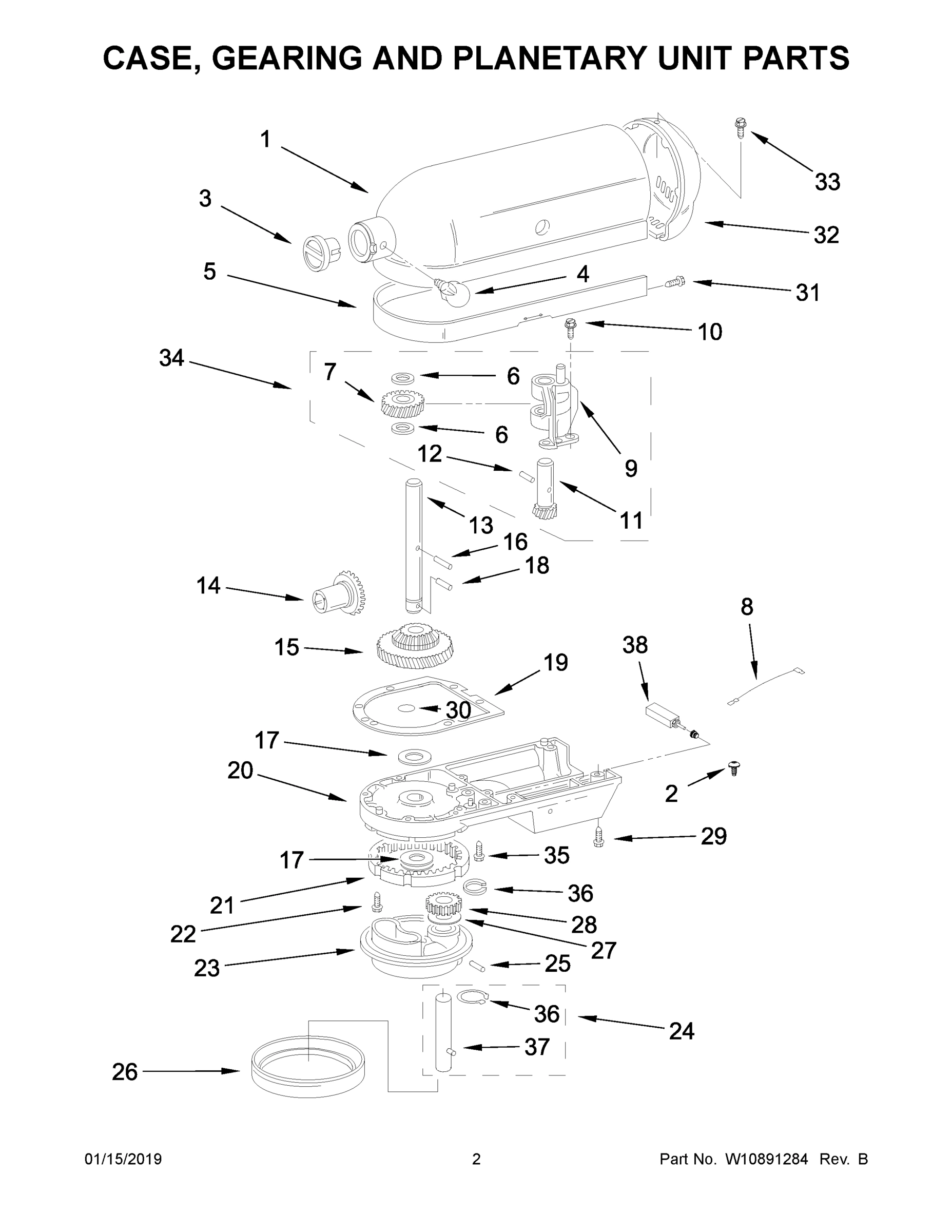 02 - CASE, GEARING AND PLANETARY UNIT PARTS