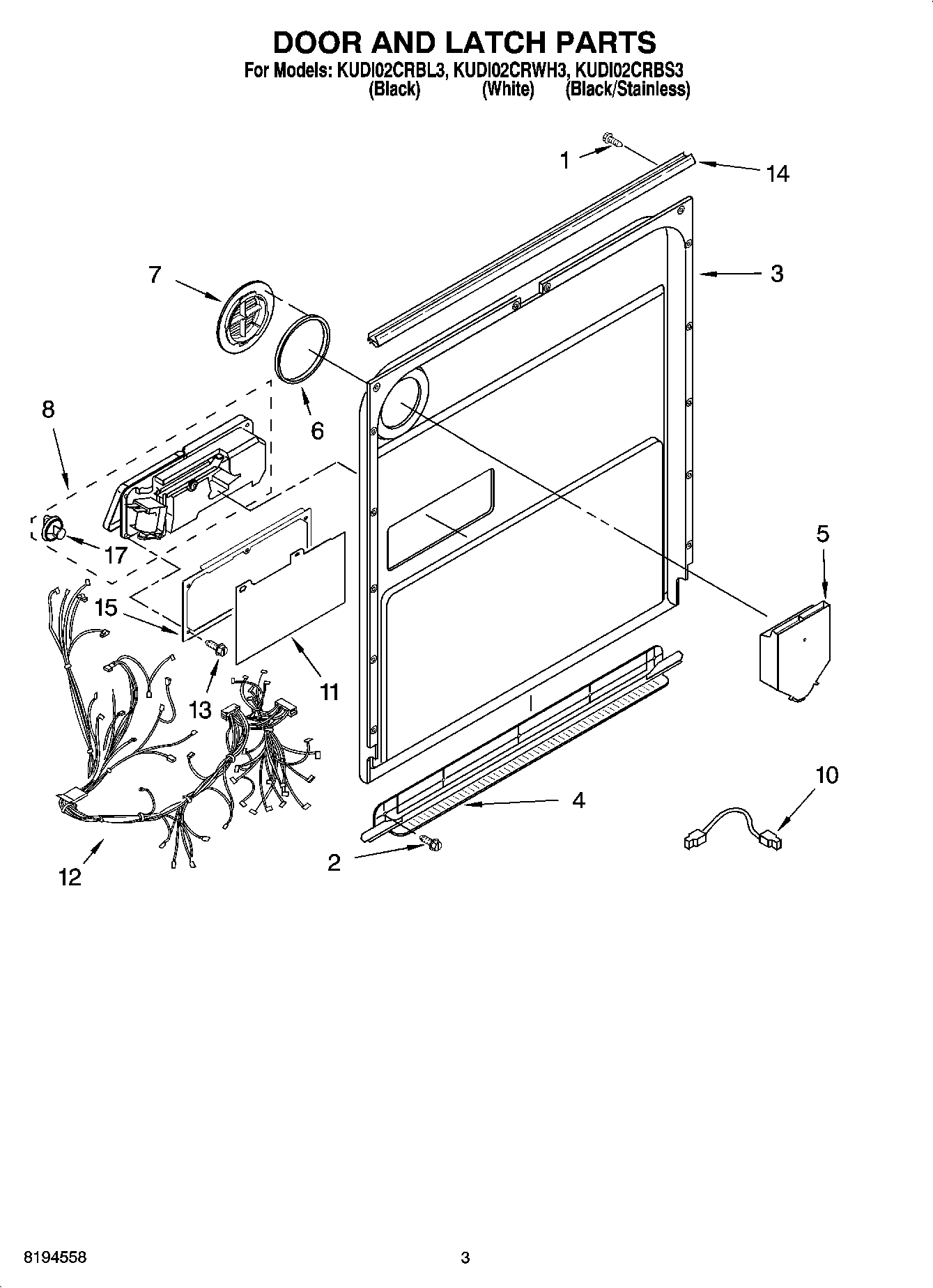 03 - DOOR AND LATCH PARTS