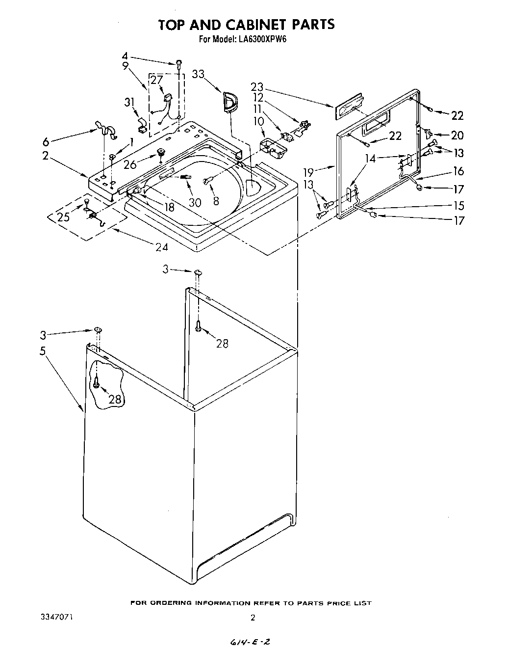 02 - TOP AND CABINET , LITERATURE AND OPTIONAL