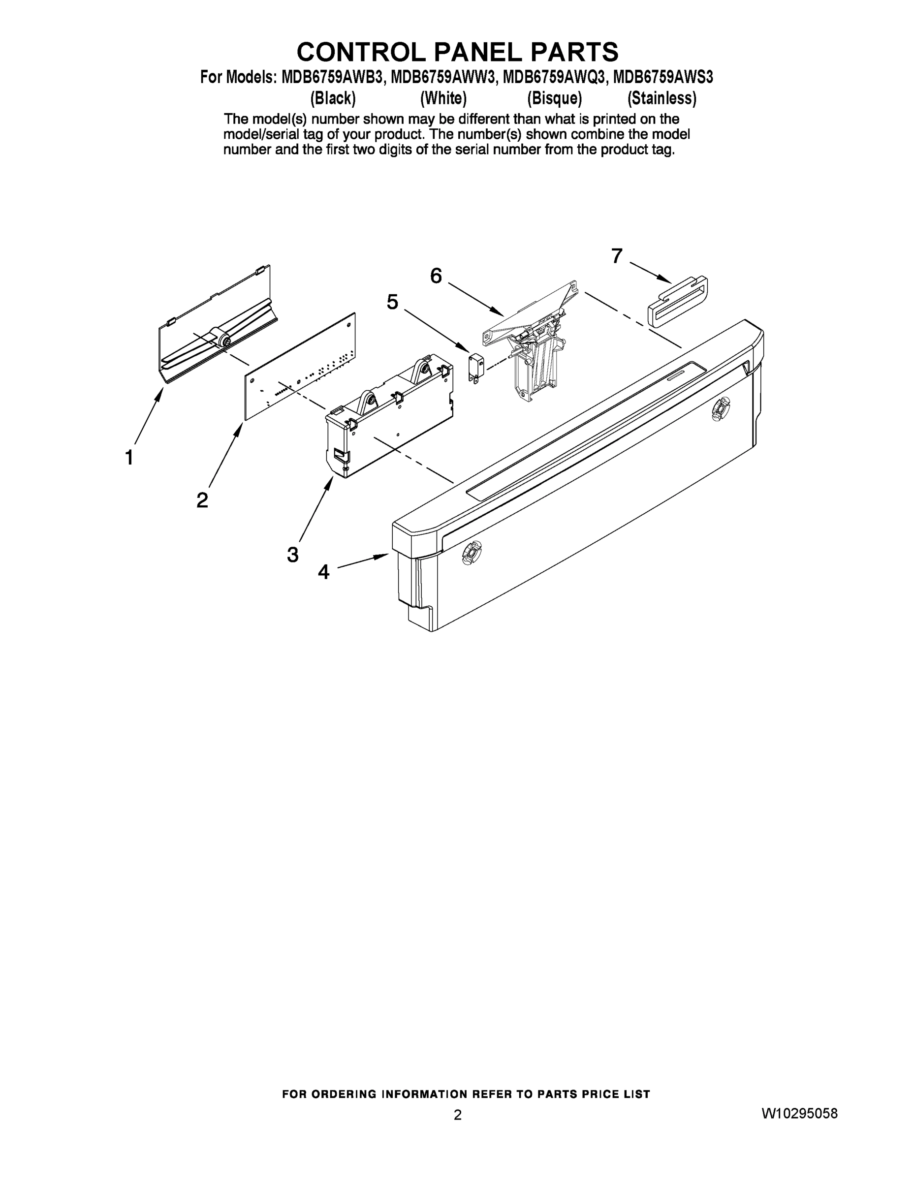 02 - CONTROL PANEL PARTS