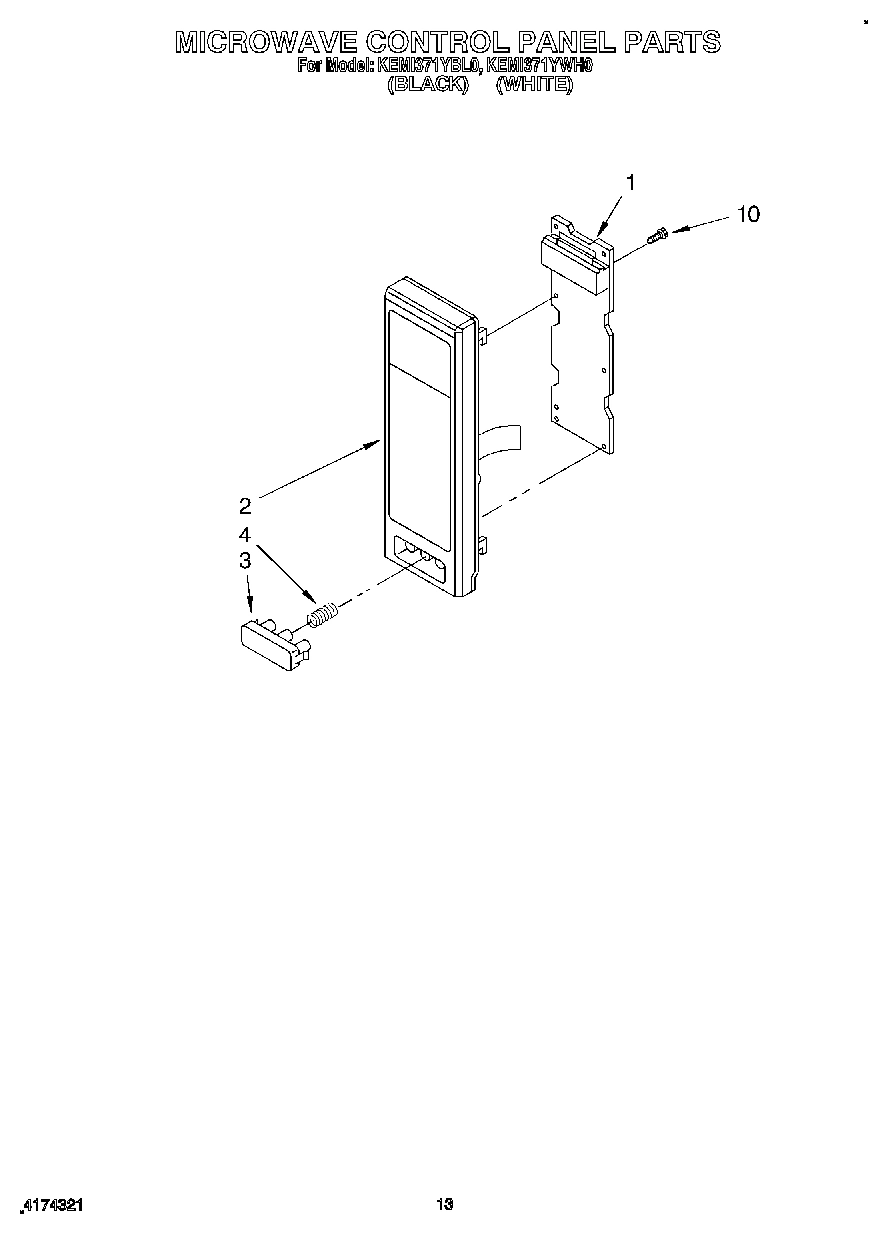 11 - MICROWAVE CONTROL PANEL