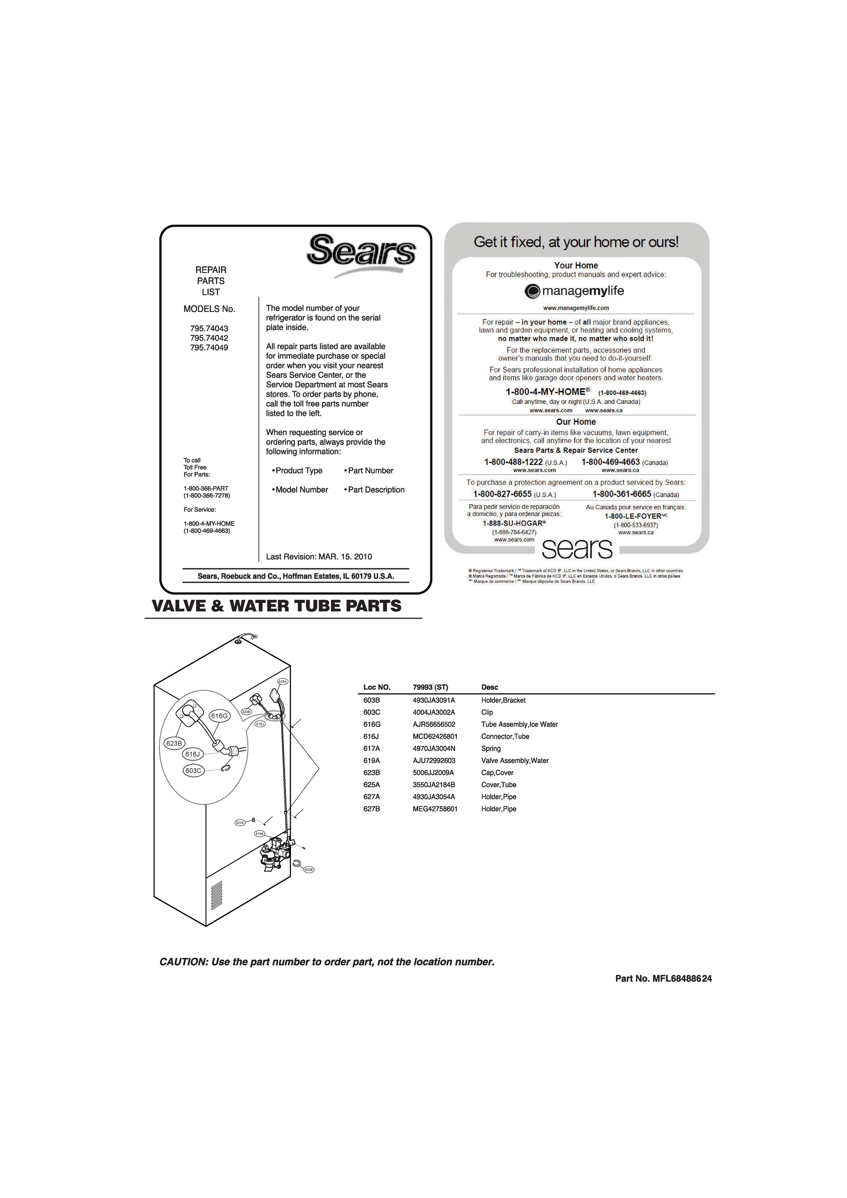 VALVE & WATER TUBE PARTS