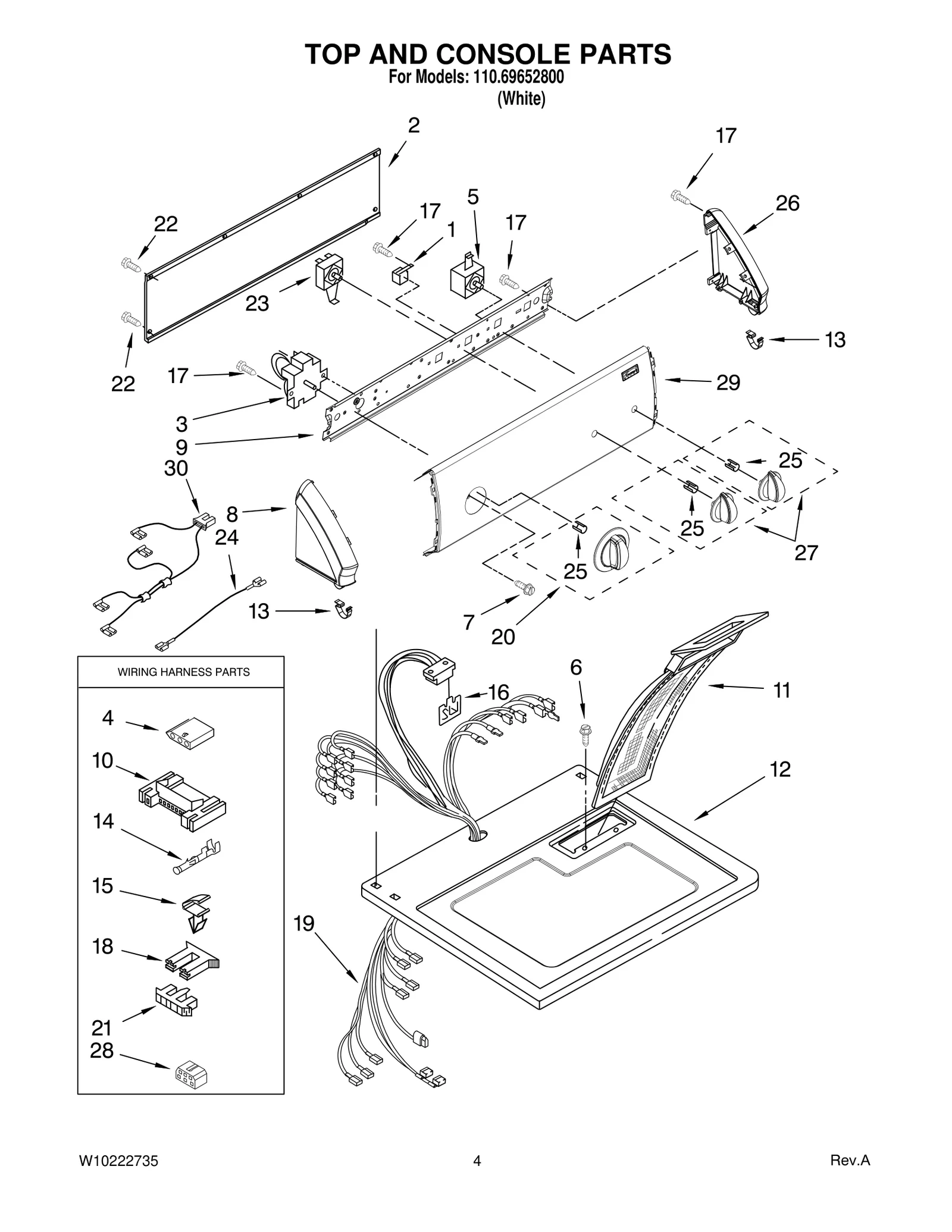 TOP AND CONSOLE PARTS