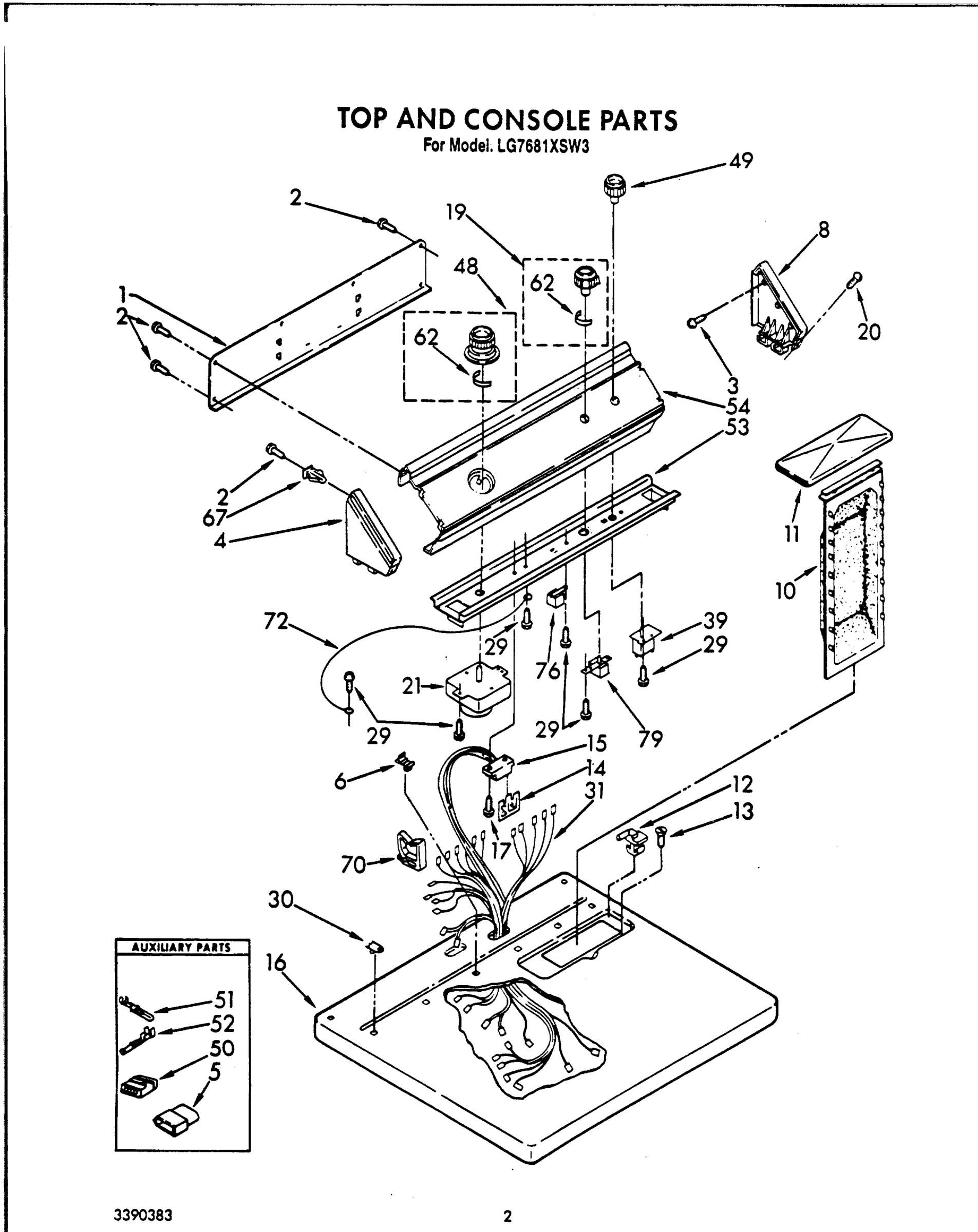 02 - TOP AND CONSOLE, LIT/OPTIONAL