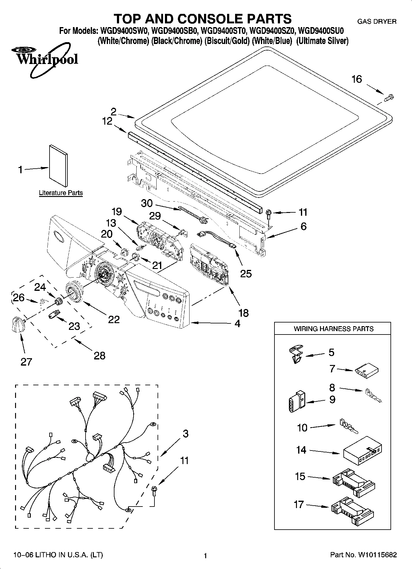 01 - TOP AND CONSOLE PARTS