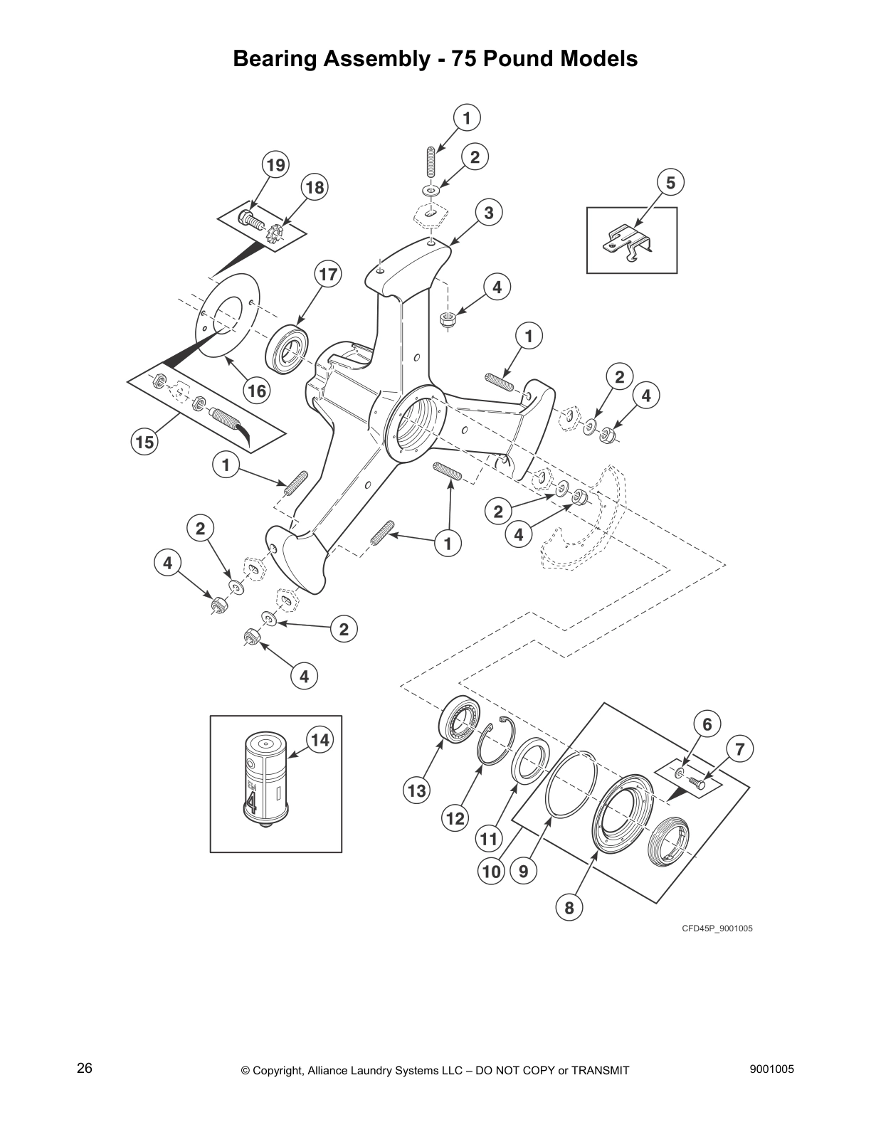 Bearing Assembly - 75 Pound Models