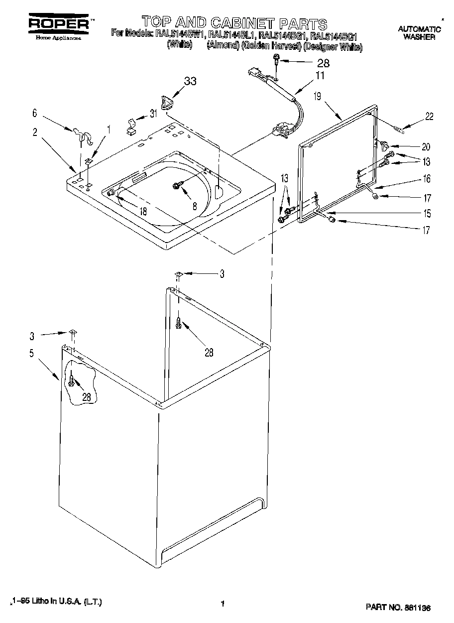 01 - TOP AND CABINET, LIT/OPTIONAL