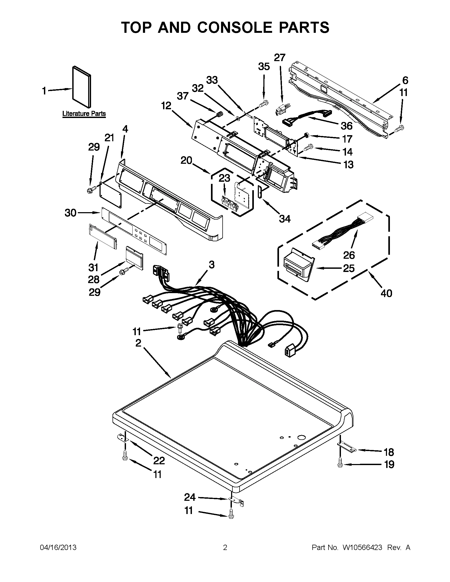 01 - TOP AND CONSOLE PARTS