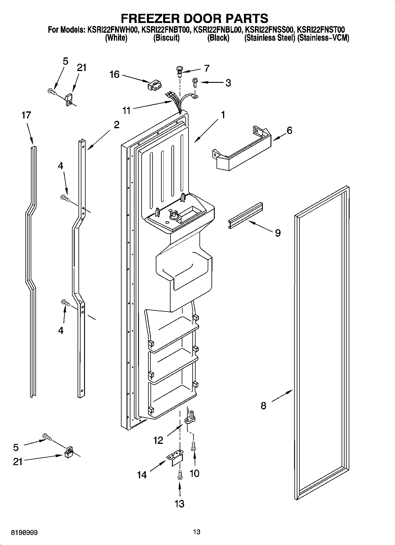 08 - FREEZER DOOR PARTS