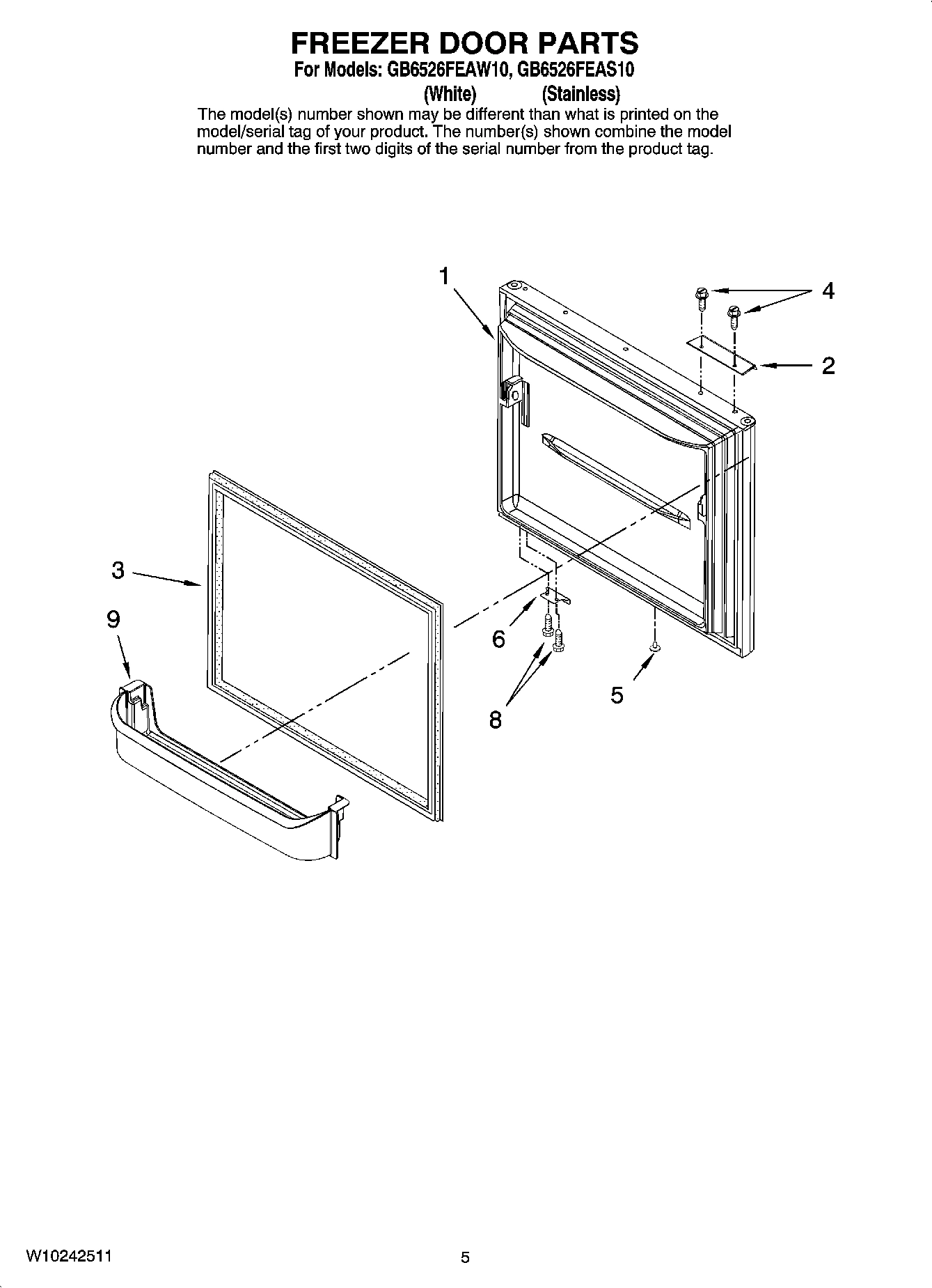 03 - FREEZER DOOR PARTS