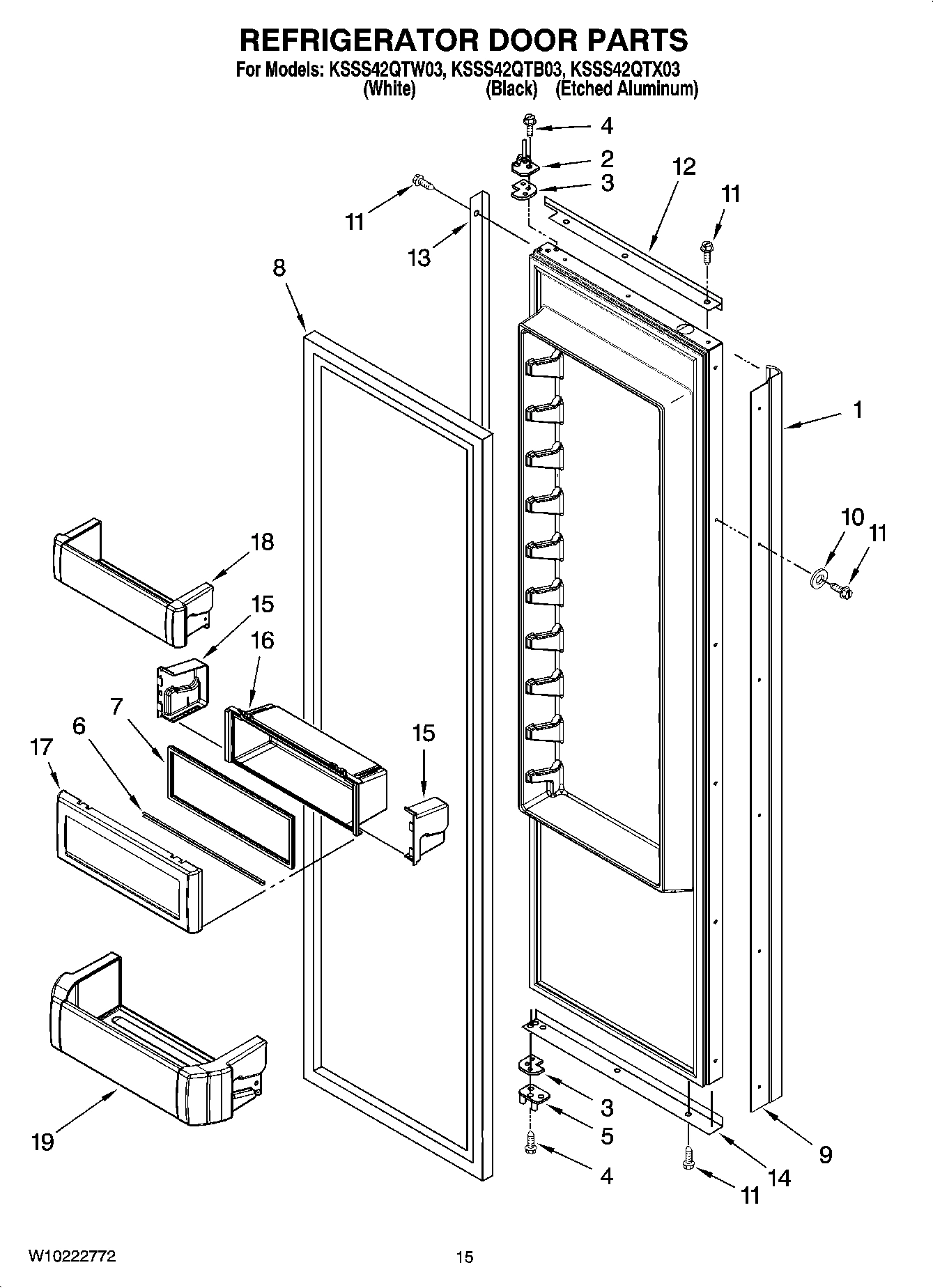 10 - REFRIGERATOR DOOR PARTS