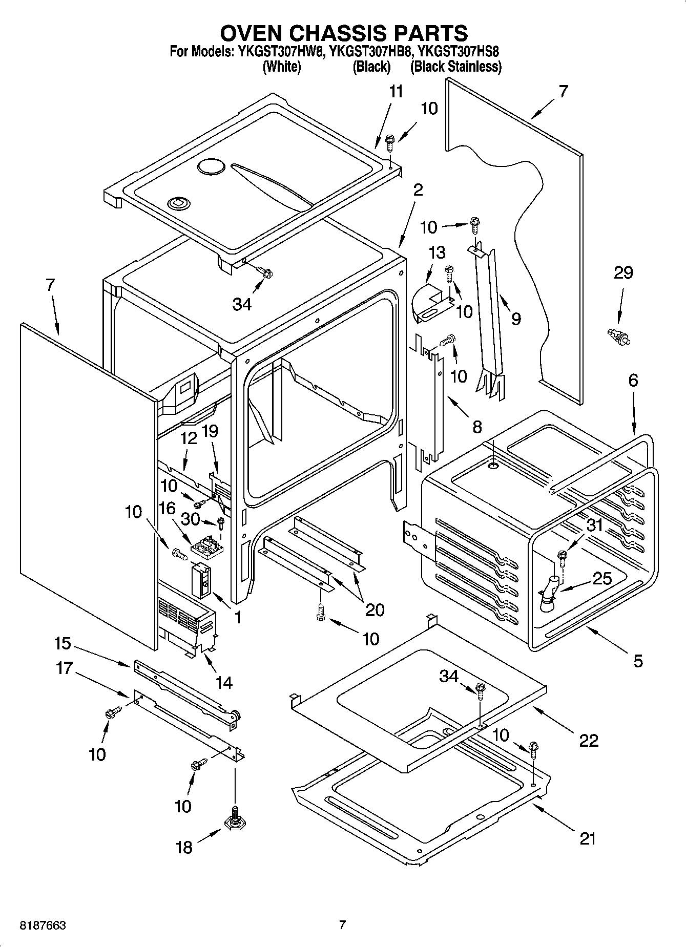 05 - OVEN CHASSIS PARTS