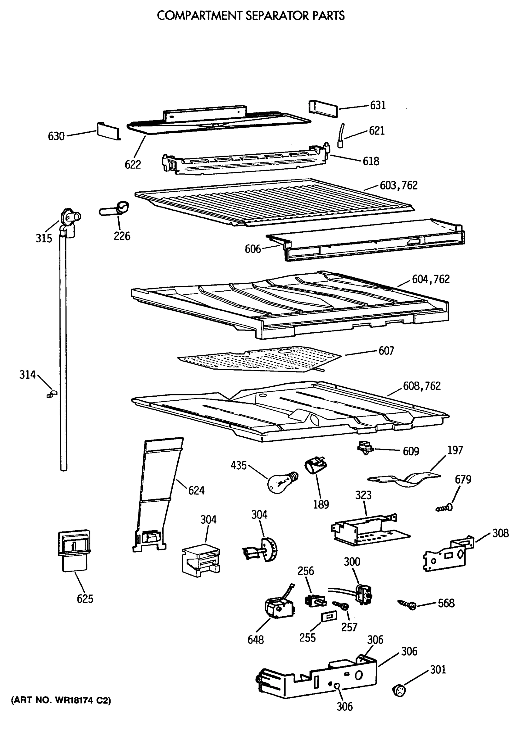COMPARTMENT SEPARATOR PARTS
