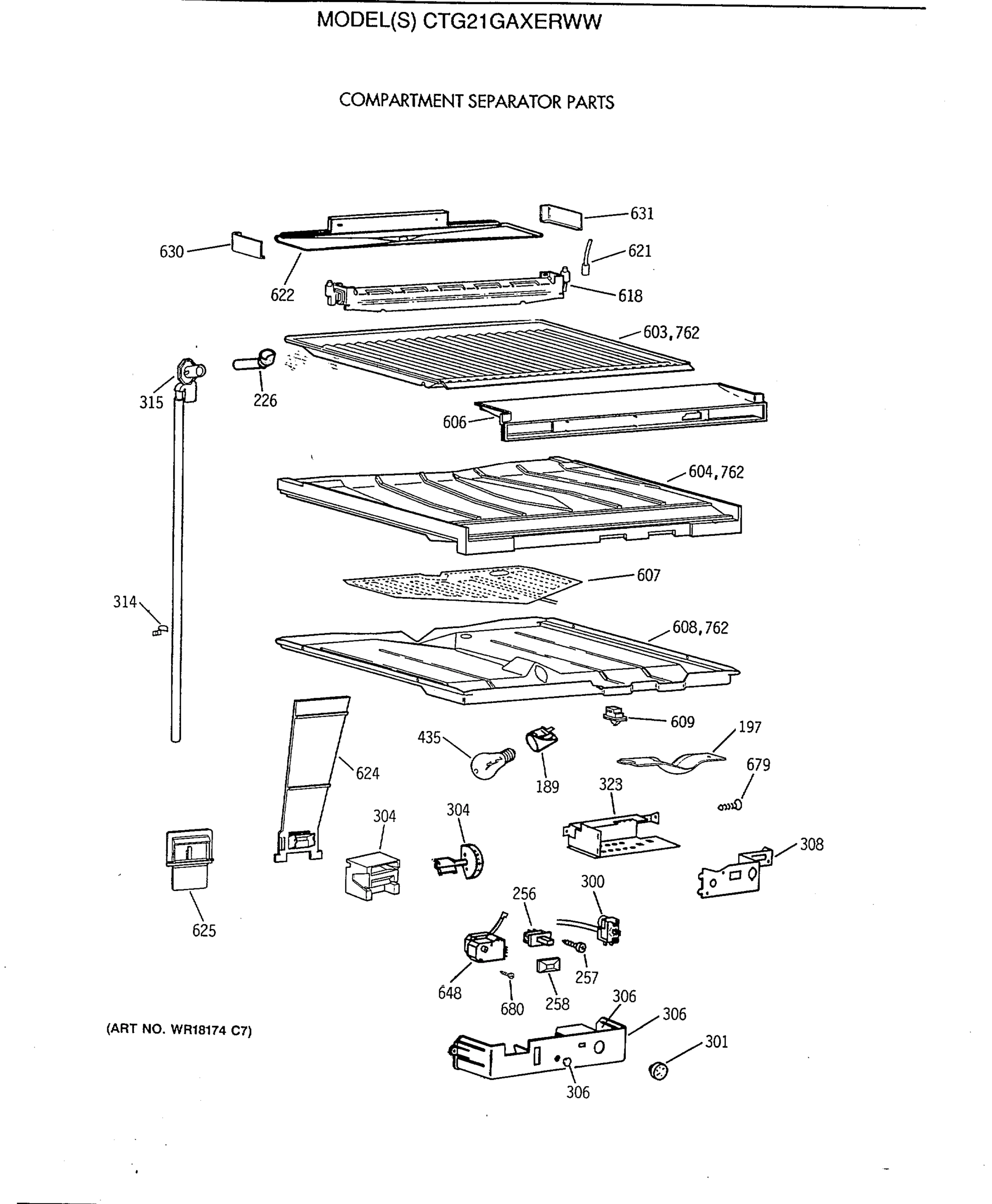 COMPARTMENT SEPARATOR PARTS